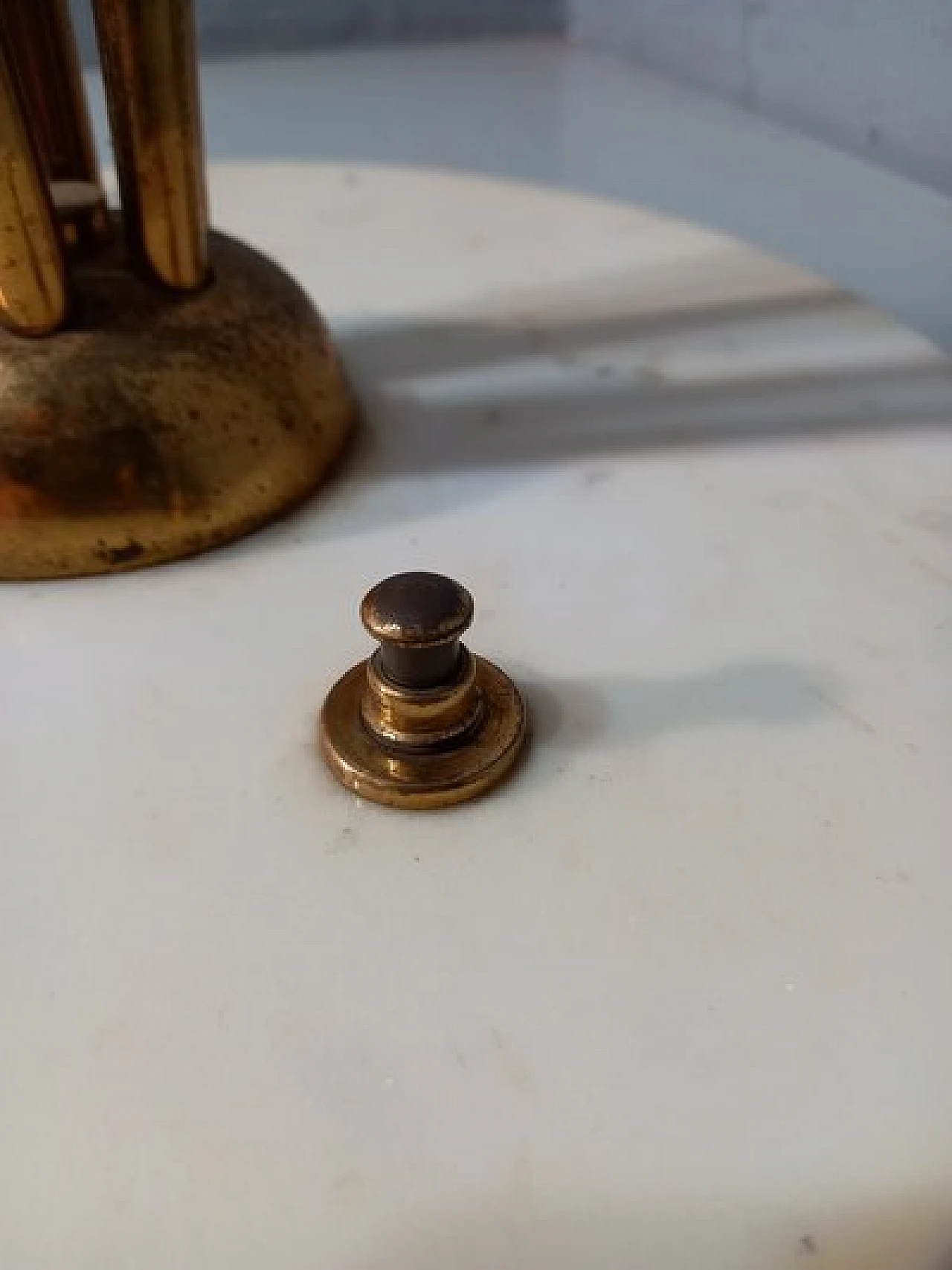Lampada da terra Alberello in ferro, ottone e marmo di Stilnovo, anni '50 10