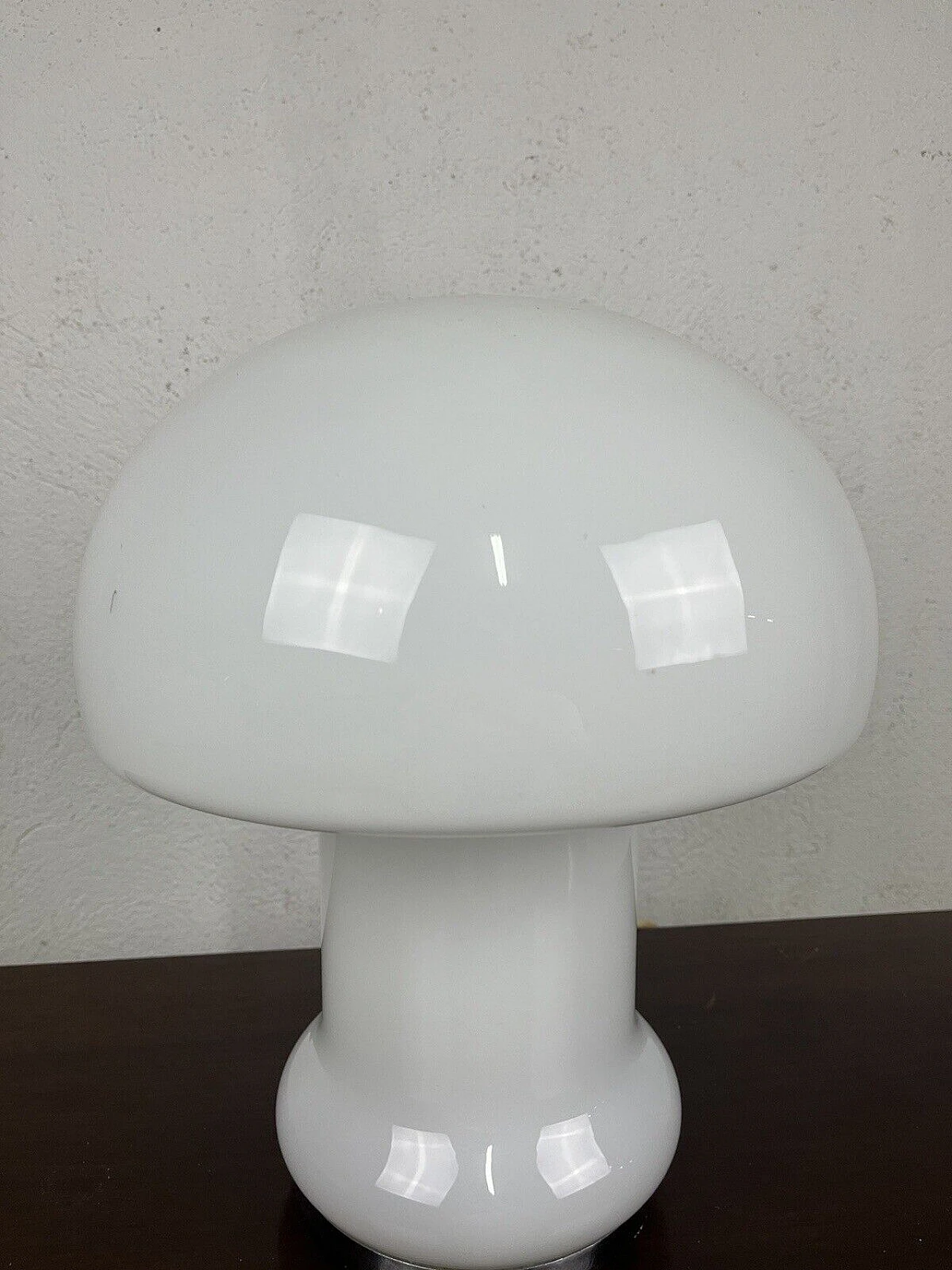 Lampada da tavolo Space Age a fungo in vetro e metallo, anni '70 6