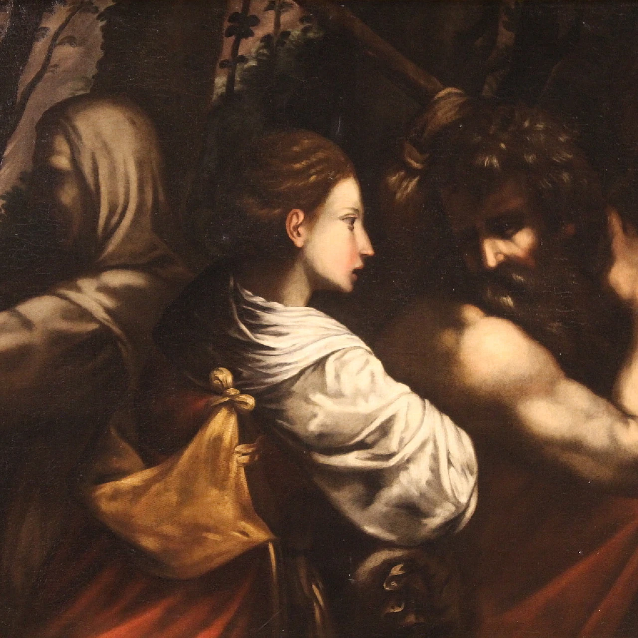 Lot e le figlie fuggono da Sodoma, olio su tela, '600 2