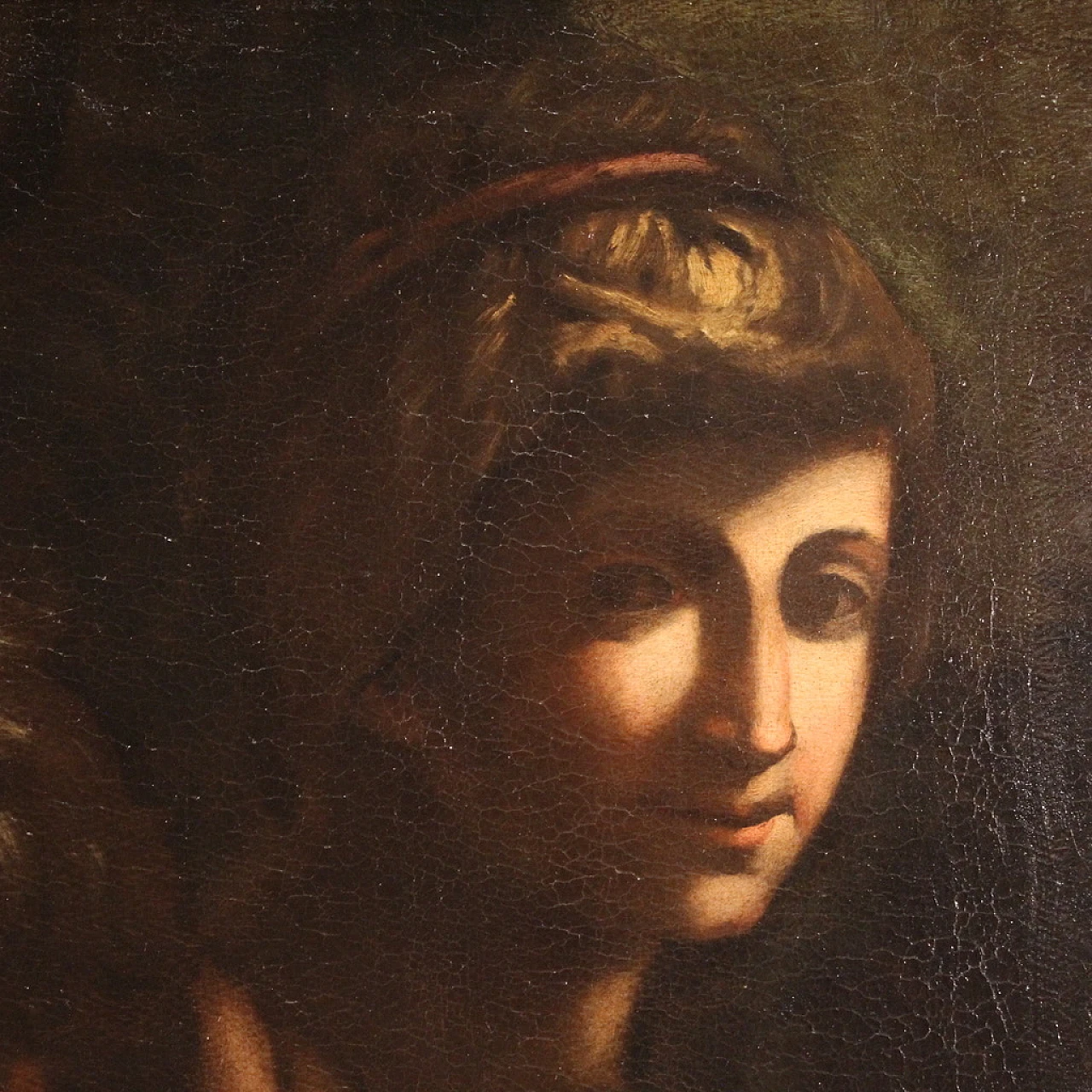 Lot e le figlie fuggono da Sodoma, olio su tela, '600 6