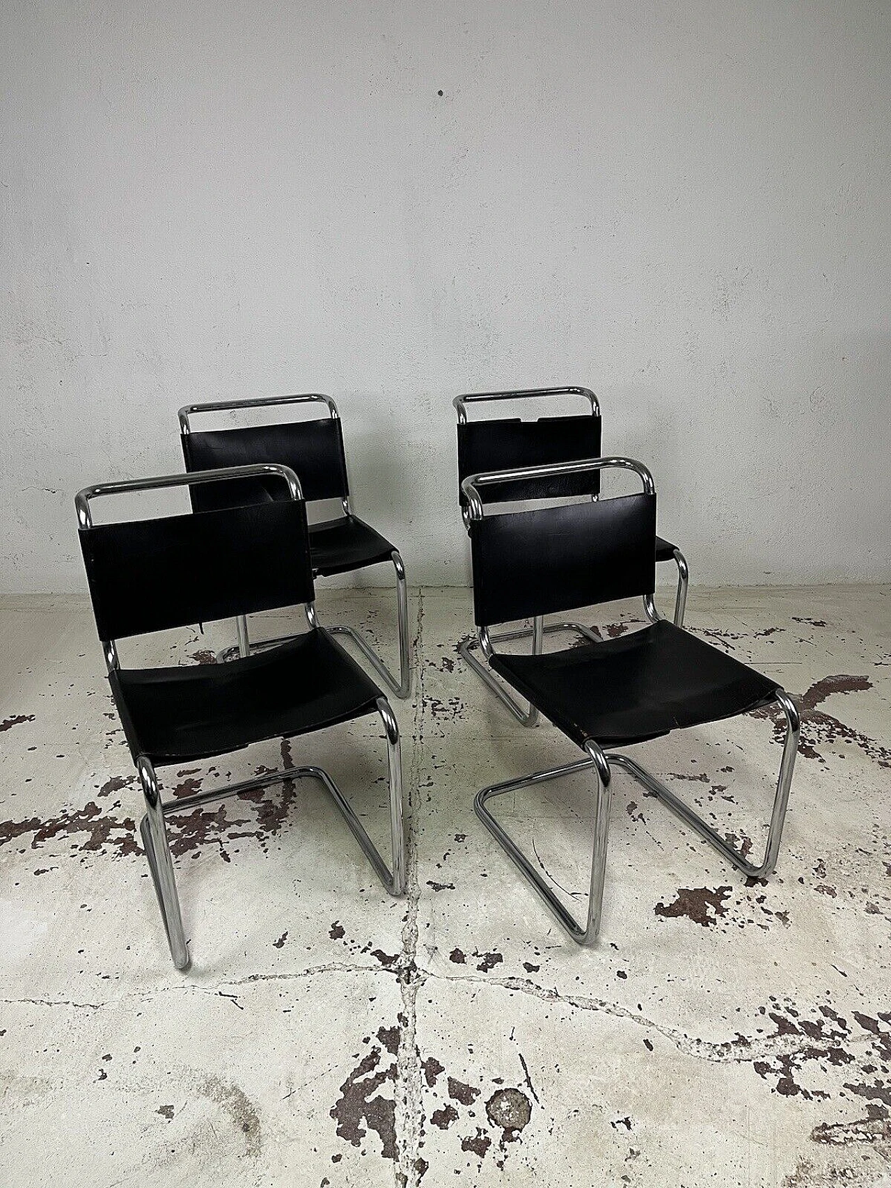 4 S33 Cantilever chairs by Mart Stam for Gavina, 1970s 1