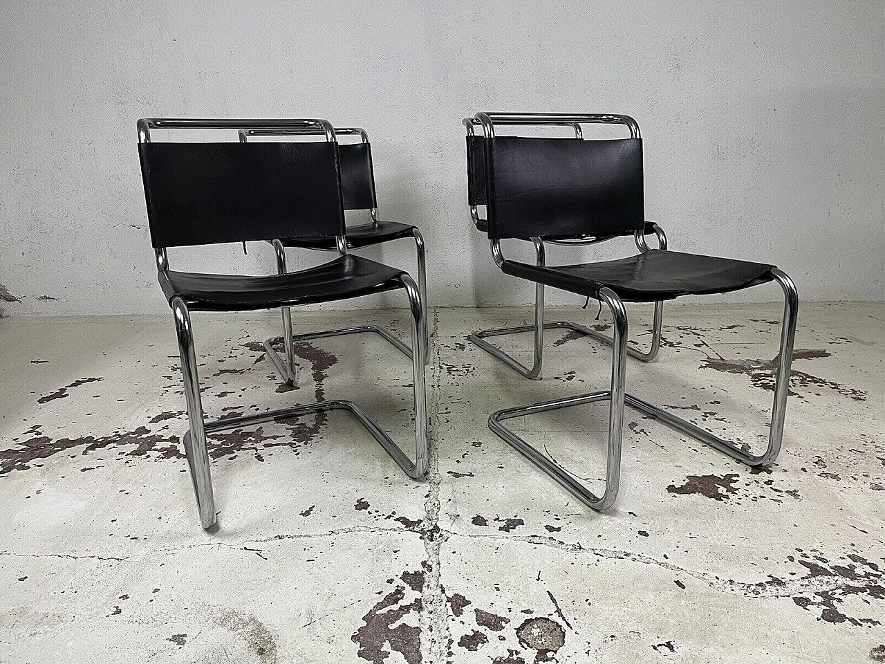 4 S33 Cantilever chairs by Mart Stam for Gavina, 1970s 2