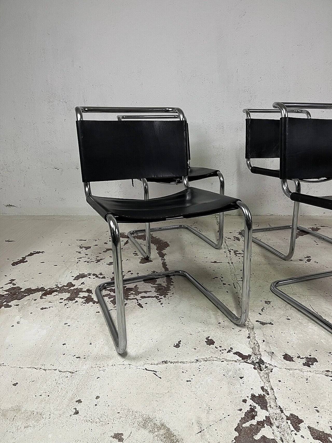 4 S33 Cantilever chairs by Mart Stam for Gavina, 1970s 3