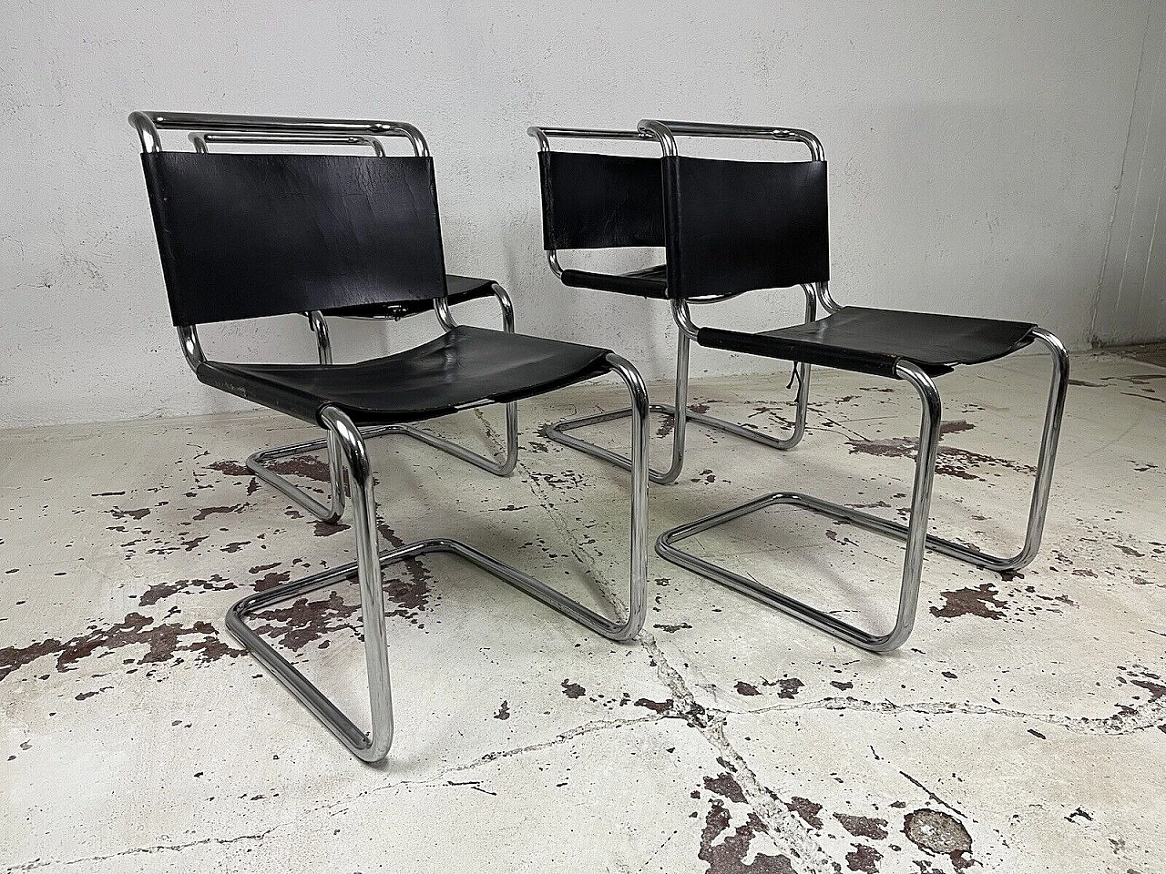 4 S33 Cantilever chairs by Mart Stam for Gavina, 1970s 4