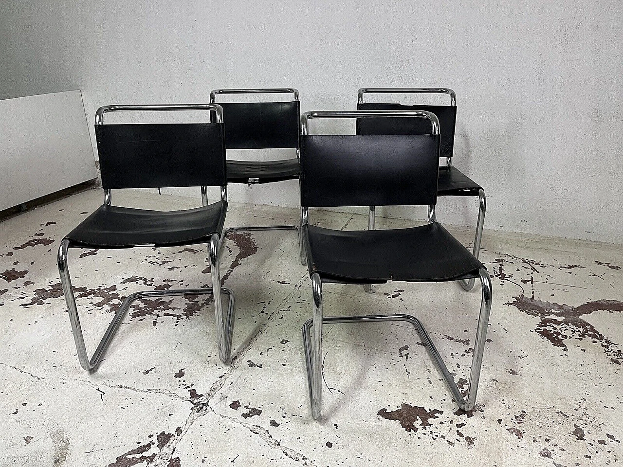 4 S33 Cantilever chairs by Mart Stam for Gavina, 1970s 5