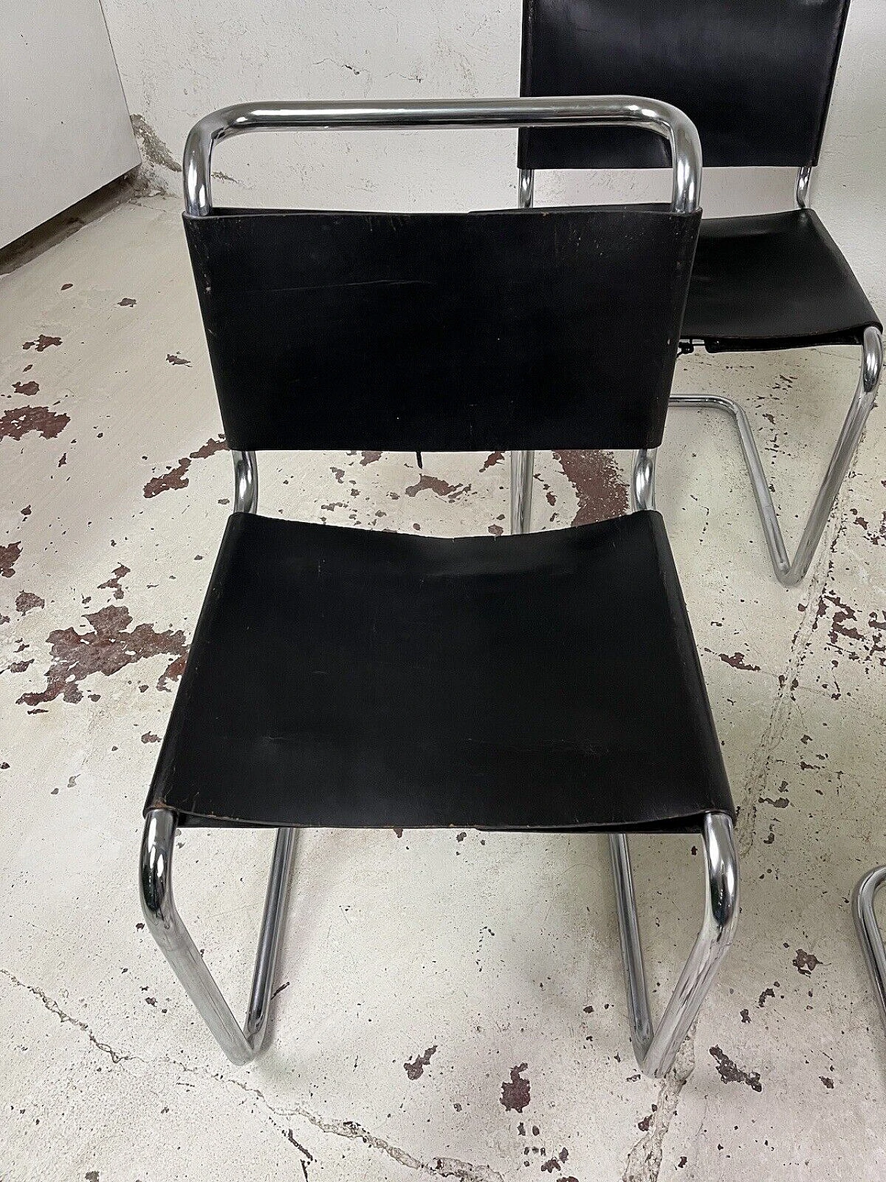 4 S33 Cantilever chairs by Mart Stam for Gavina, 1970s 6