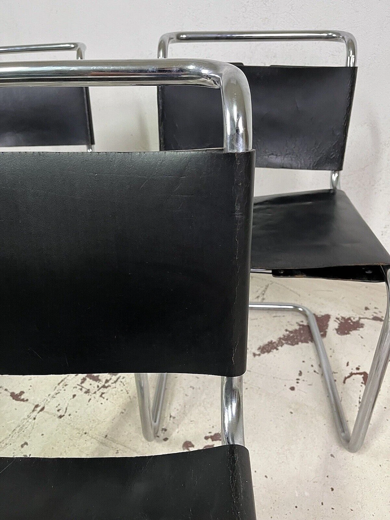 4 S33 Cantilever chairs by Mart Stam for Gavina, 1970s 12