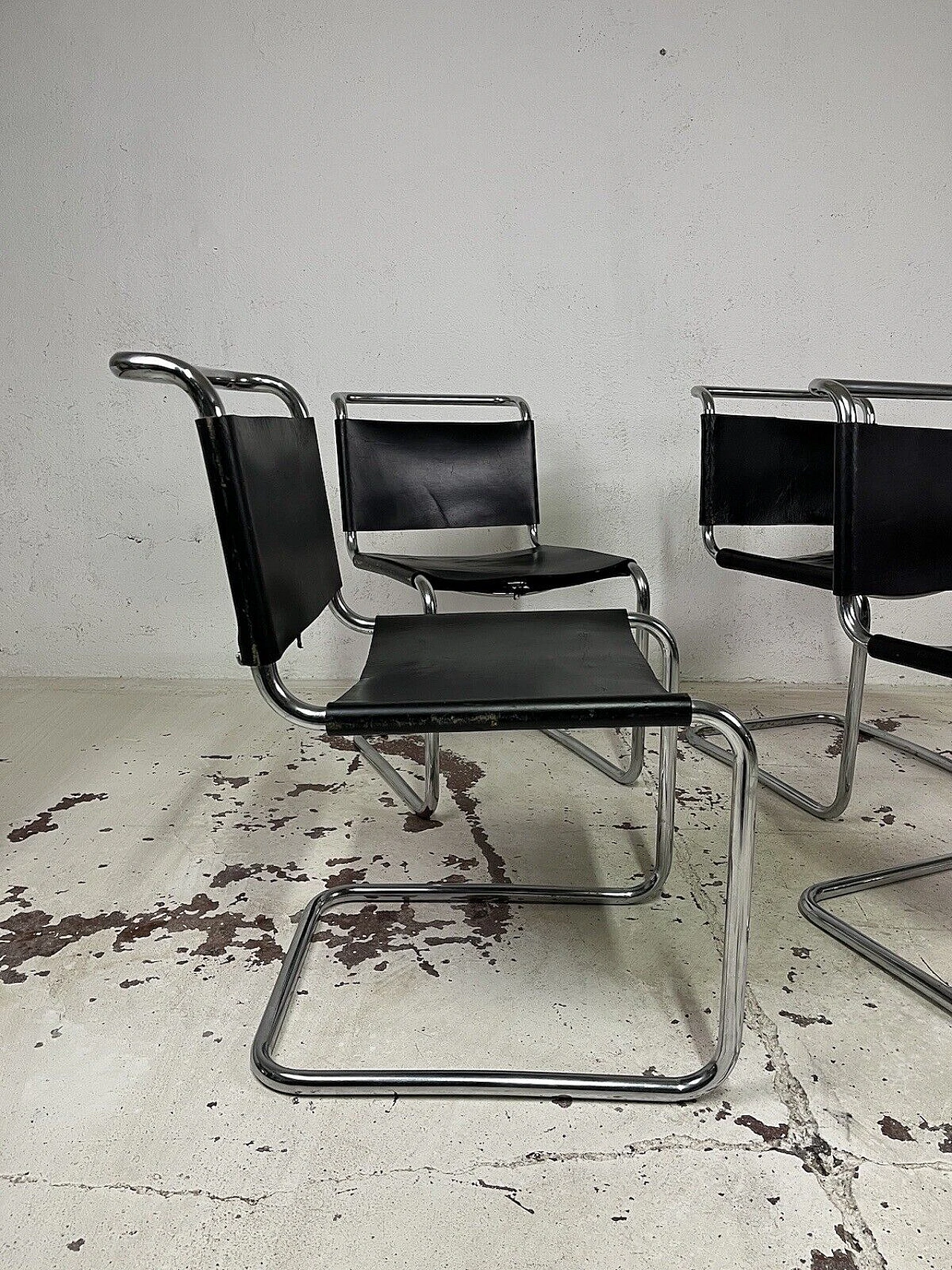 4 S33 Cantilever chairs by Mart Stam for Gavina, 1970s 16