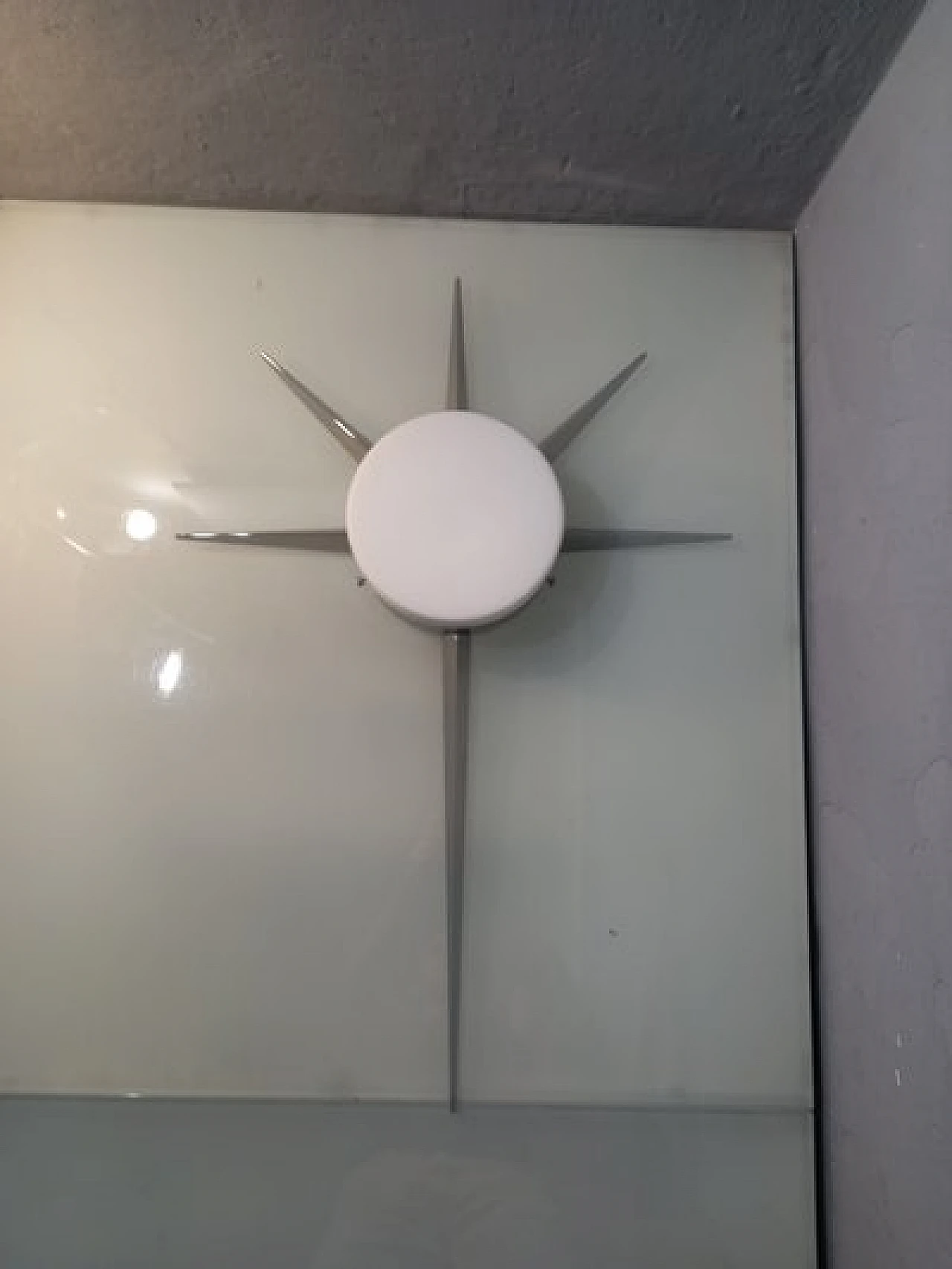 Comet wall light in chromed metal in the style of Gio Ponti, 2000s 2