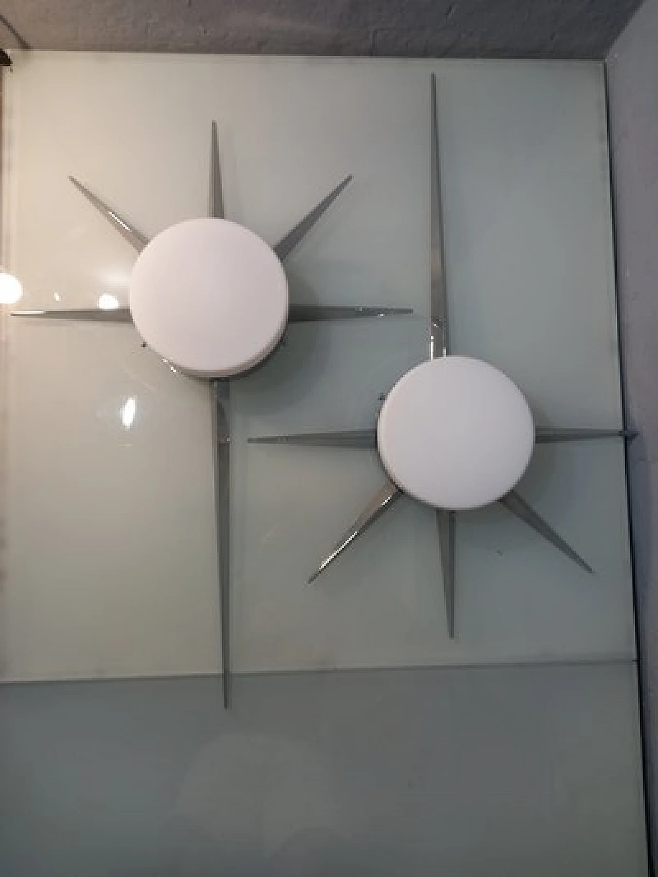 Comet wall light in chromed metal in the style of Gio Ponti, 2000s 1