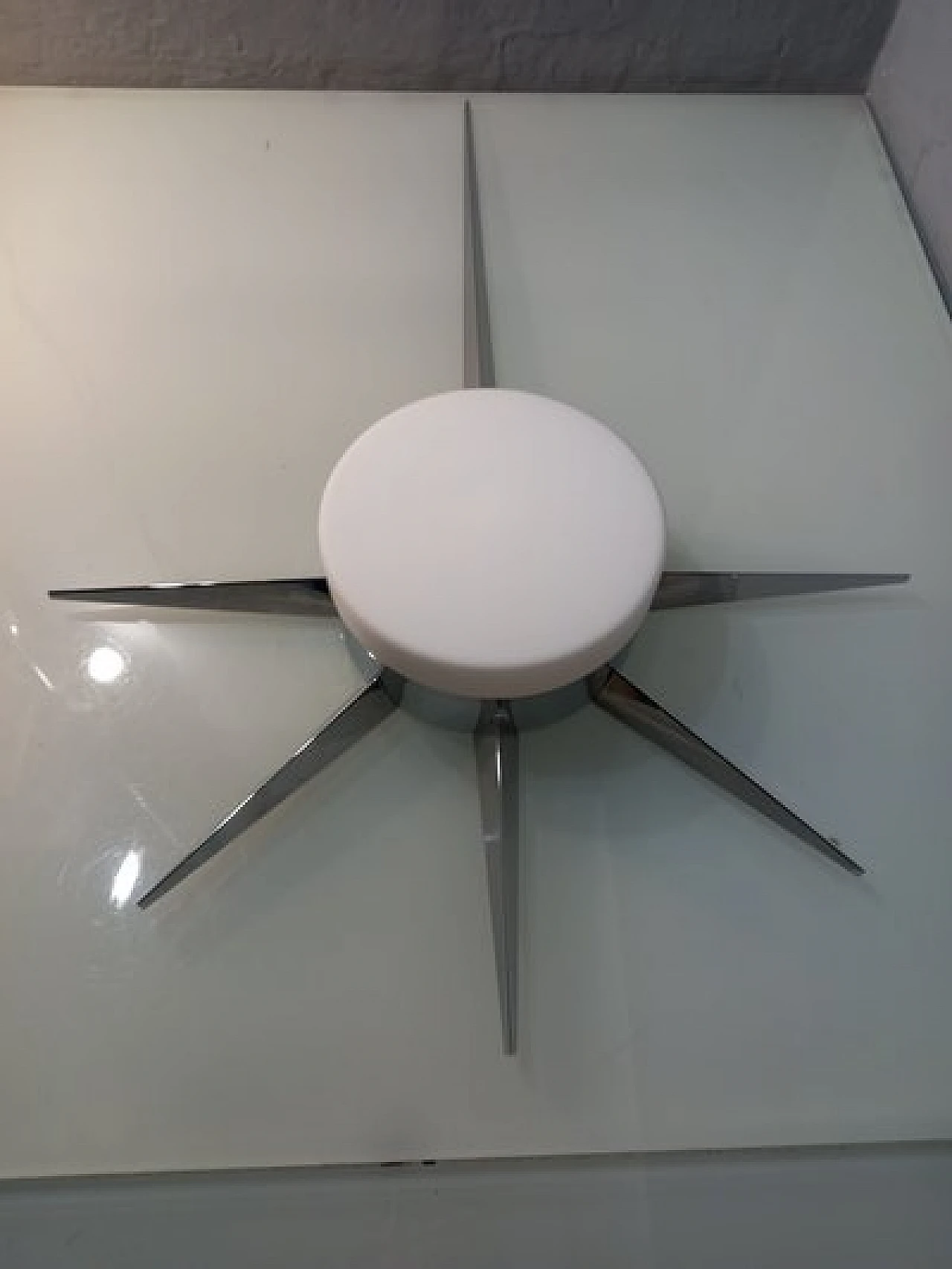 Comet wall light in chromed metal in the style of Gio Ponti, 2000s 3