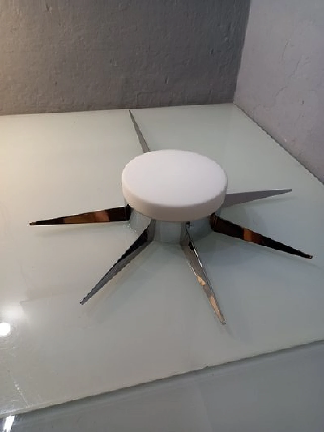 Comet wall light in chromed metal in the style of Gio Ponti, 2000s 10