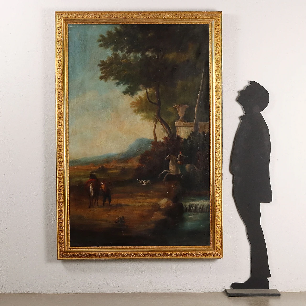 Landscape with figures, oil on hardboard, 1930s 2