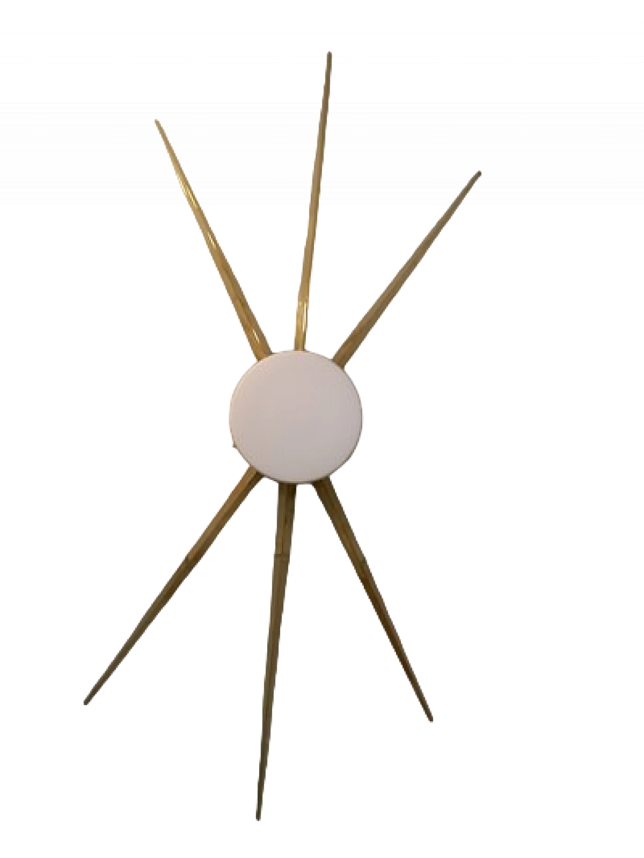 Comet wall light in polished brass and glass in Gio Ponti style, 2000s 9