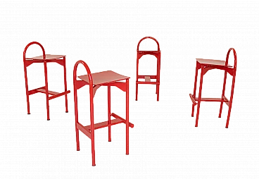 4 Tabù stools by Gigi and Pepe Tanzi for Pozzi & Verga, 1980s