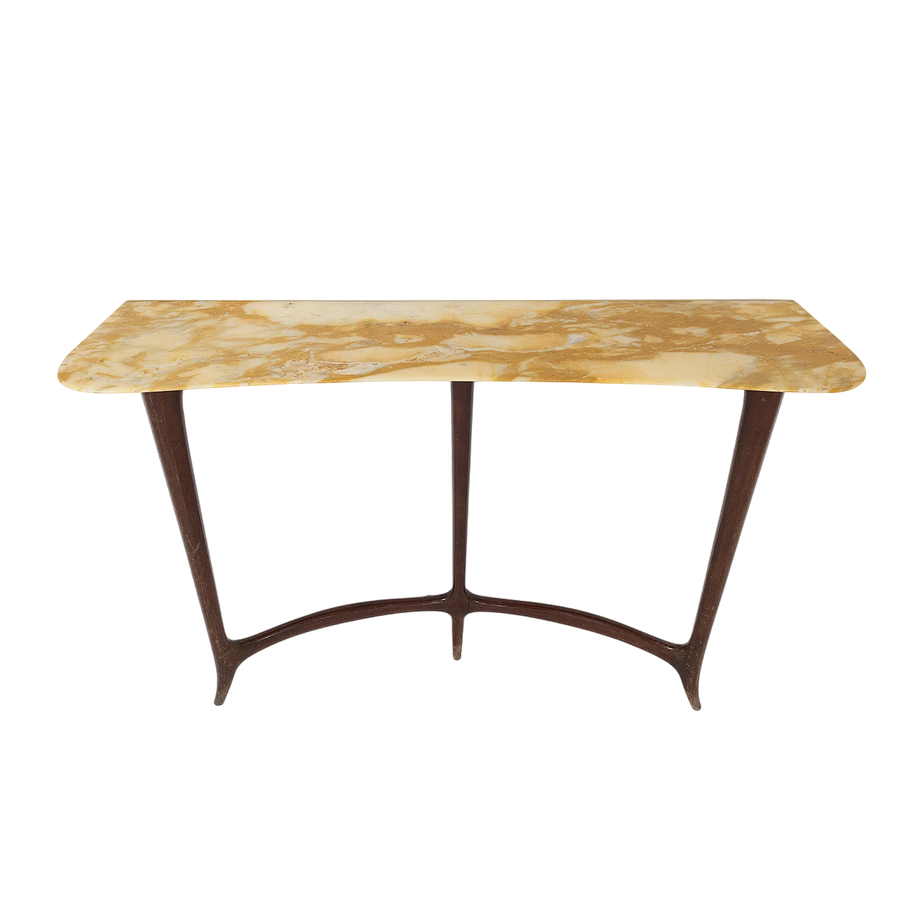 Mahogany and marble console by Ezio Minotti, 1950s 2