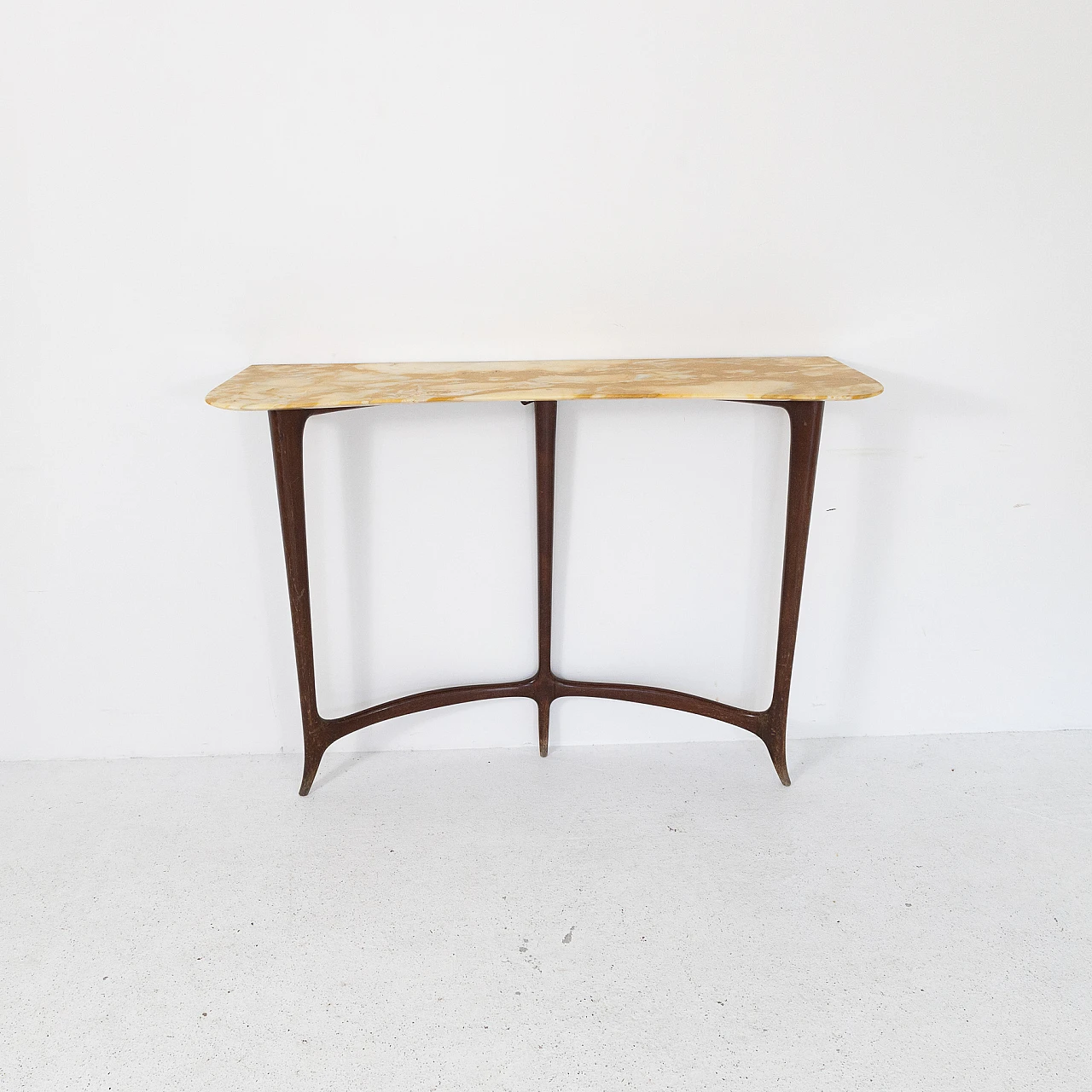 Mahogany and marble console by Ezio Minotti, 1950s 4