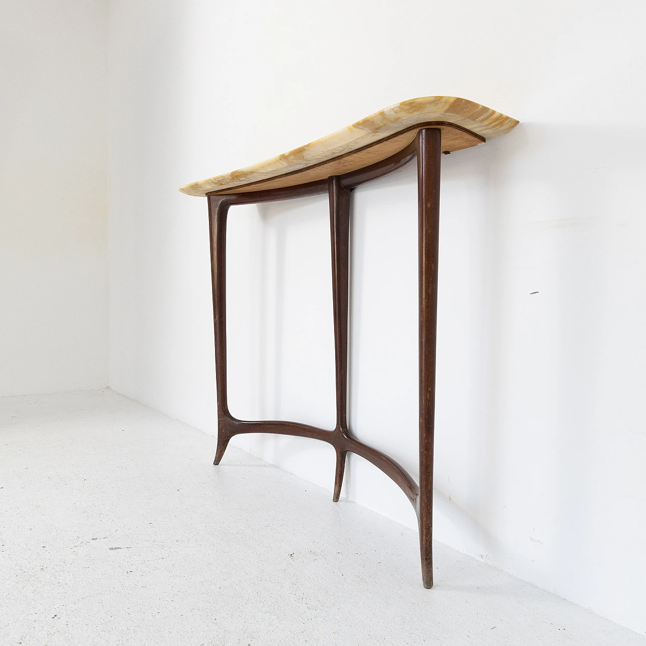 Mahogany and marble console by Ezio Minotti, 1950s 6