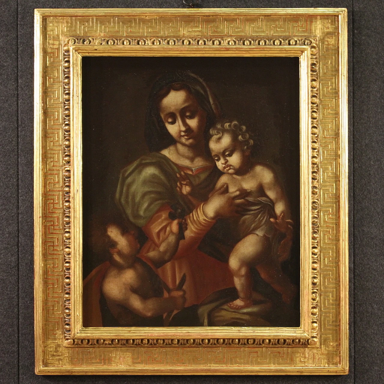 Madonna col bambino e San Giovannino, olio su tela, '600 1