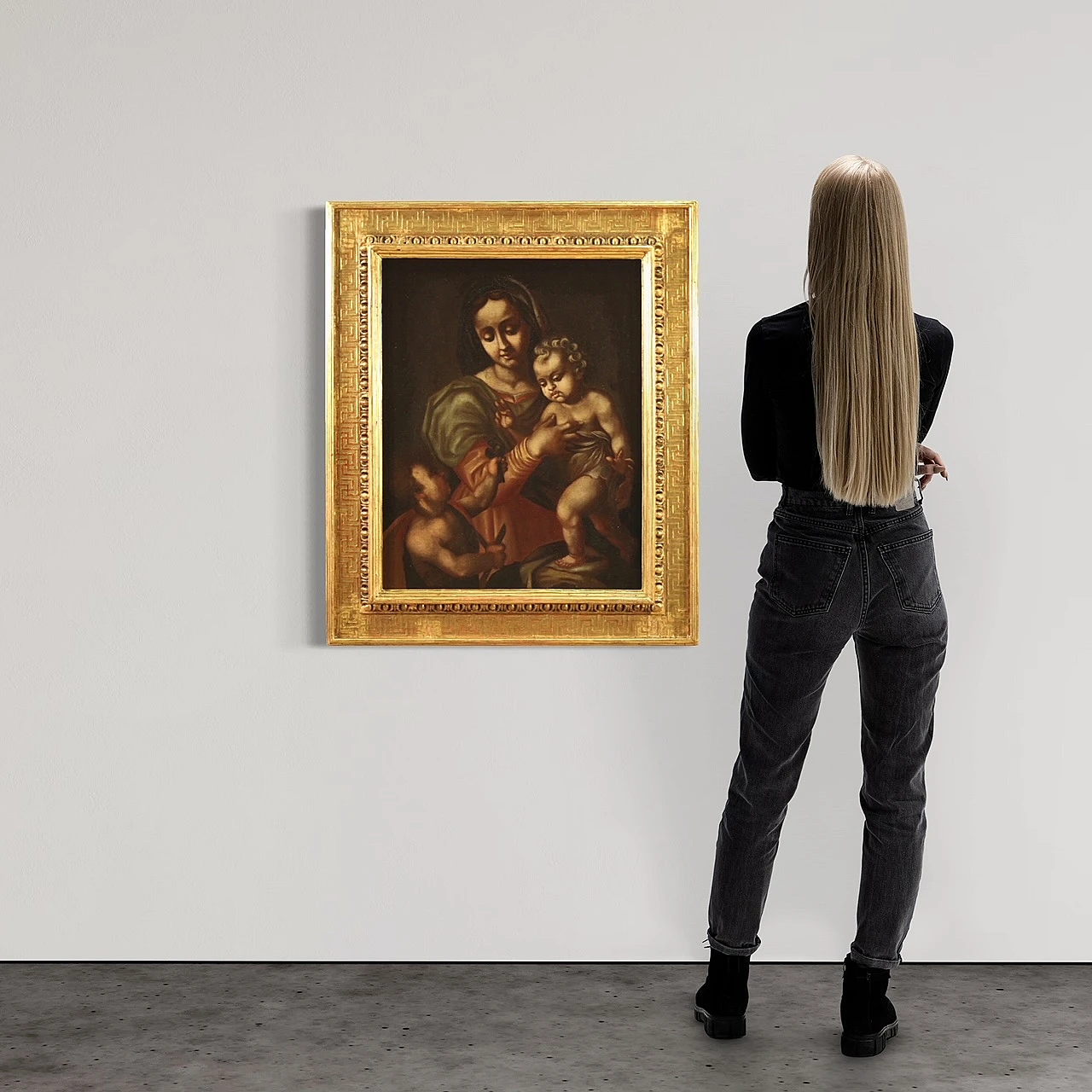 Madonna col bambino e San Giovannino, olio su tela, '600 3