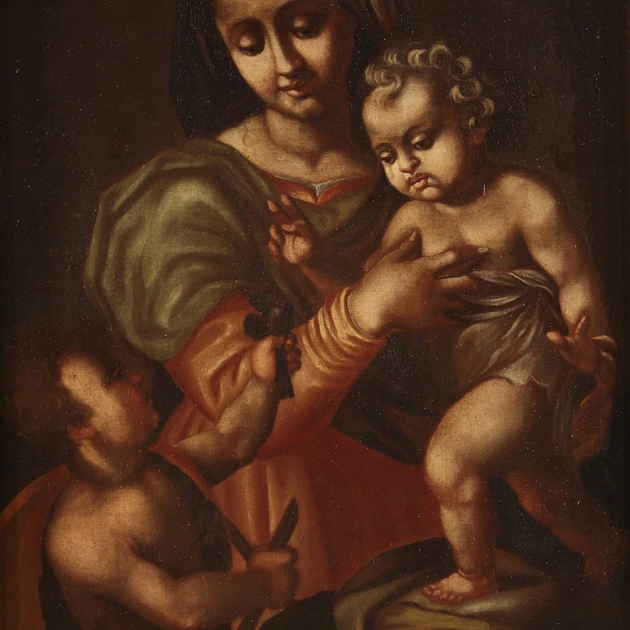 Madonna col bambino e San Giovannino, olio su tela, '600 4