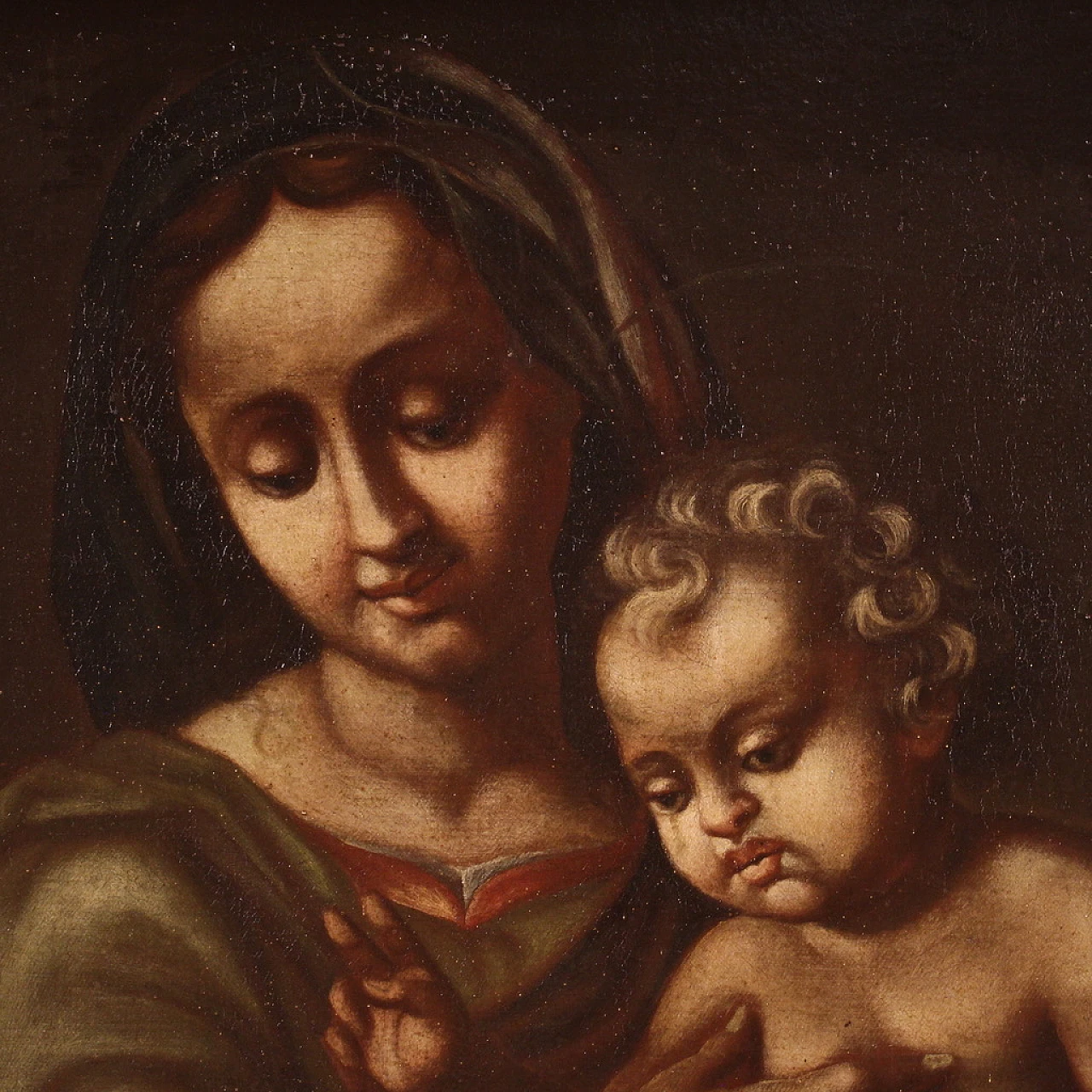 Madonna col bambino e San Giovannino, olio su tela, '600 5