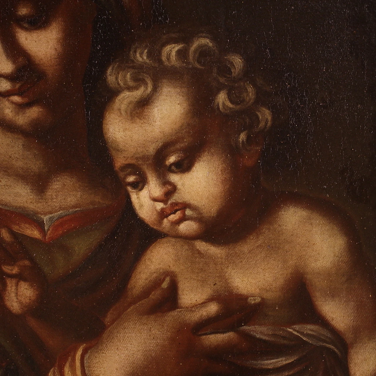 Madonna col bambino e San Giovannino, olio su tela, '600 12