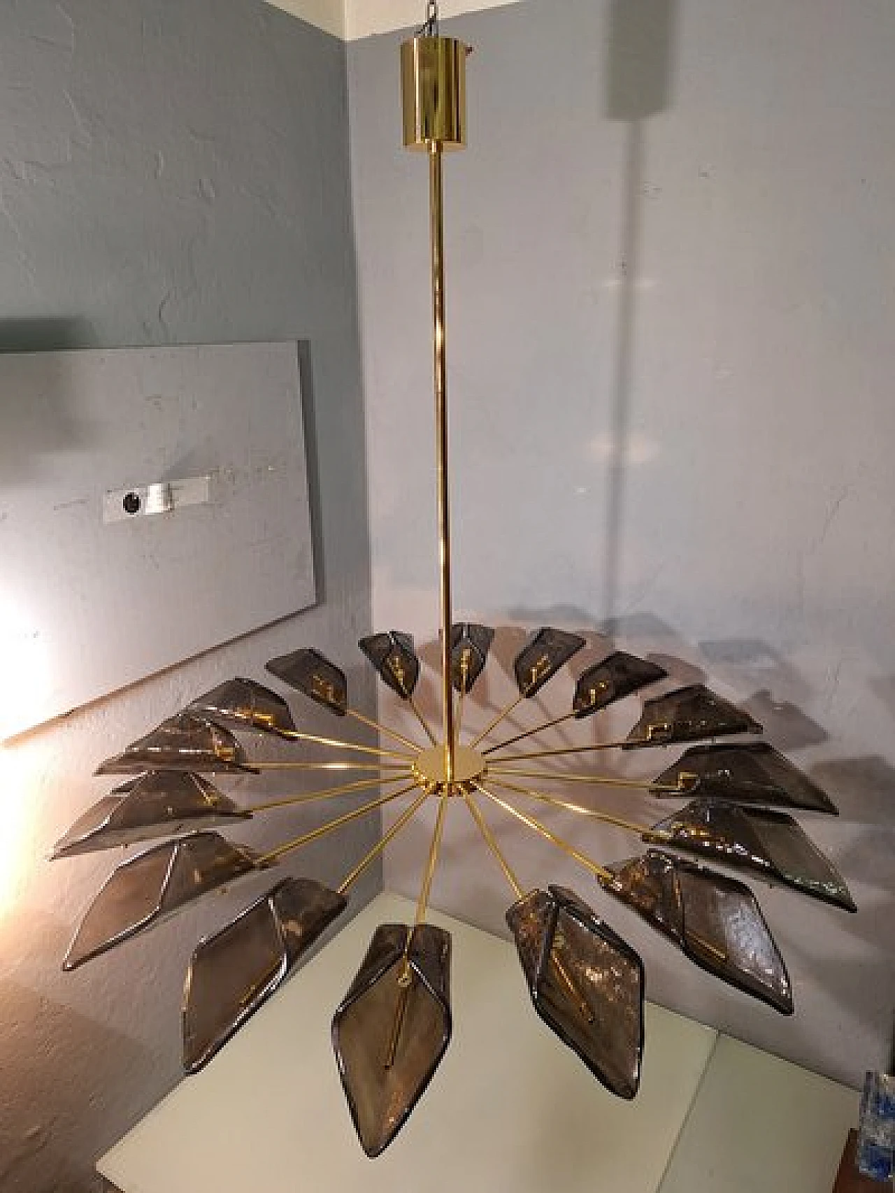 Brass chandelier by Alain Delon, 2000s 6