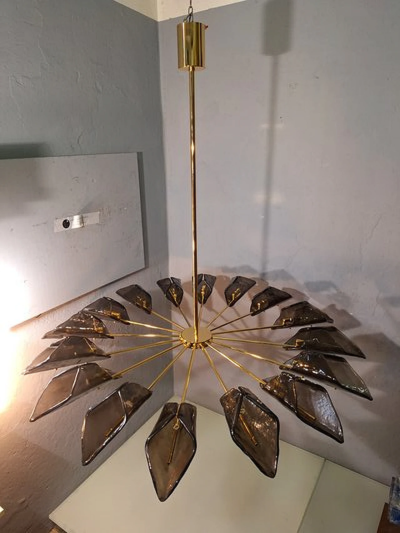 Brass chandelier by Alain Delon, 2000s 9