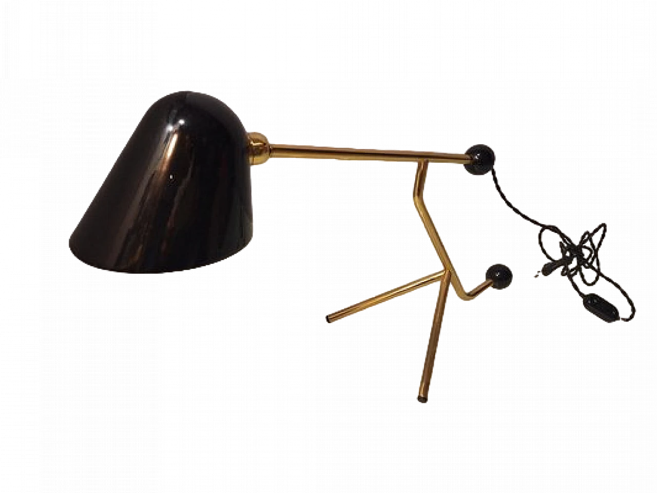 Iron & brass table lamp by G. & G. Guarnieri for Tato, 2000s 21