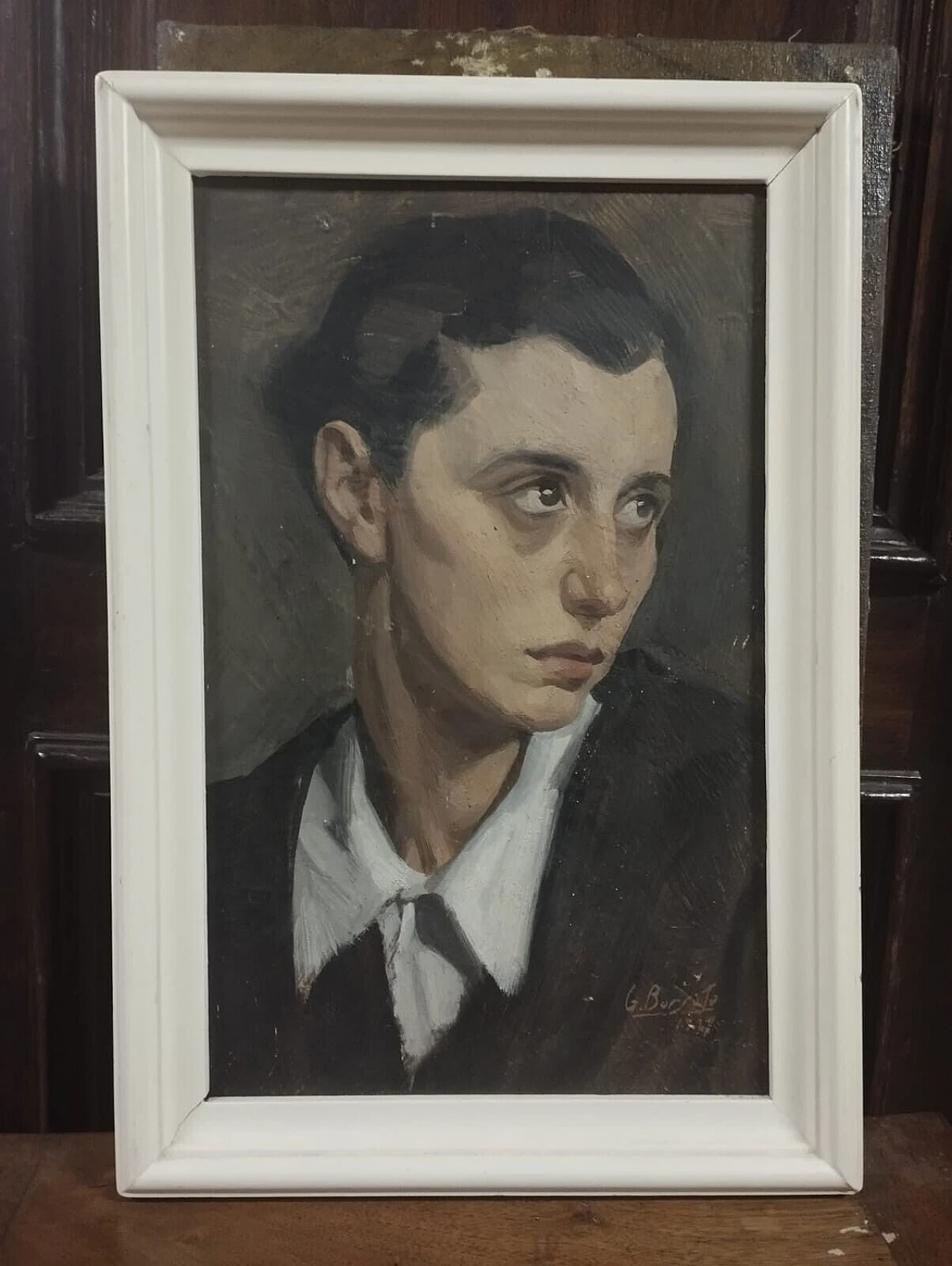Gino Borsato, ritratto, dipinto a olio su cartone, 1927 2