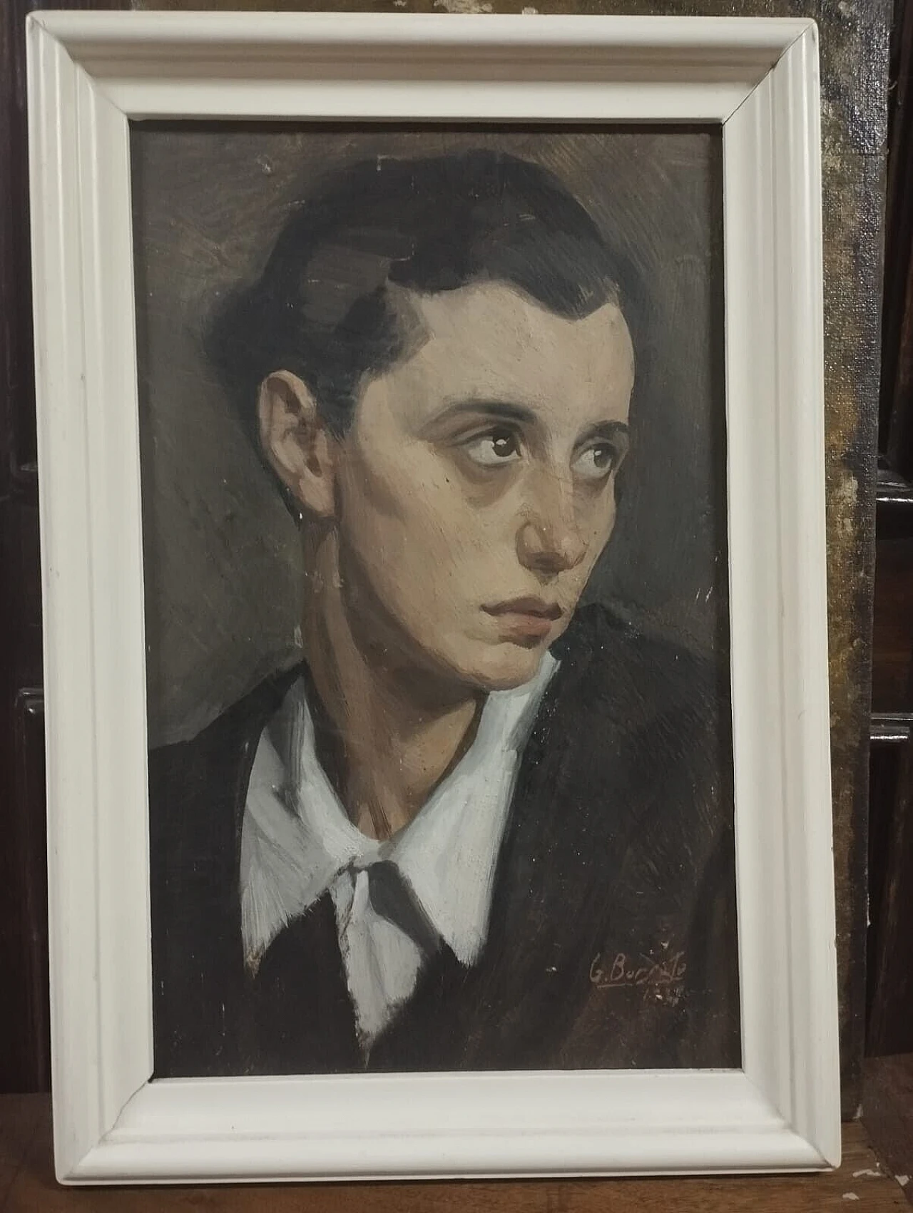 Gino Borsato, ritratto, dipinto a olio su cartone, 1927 8