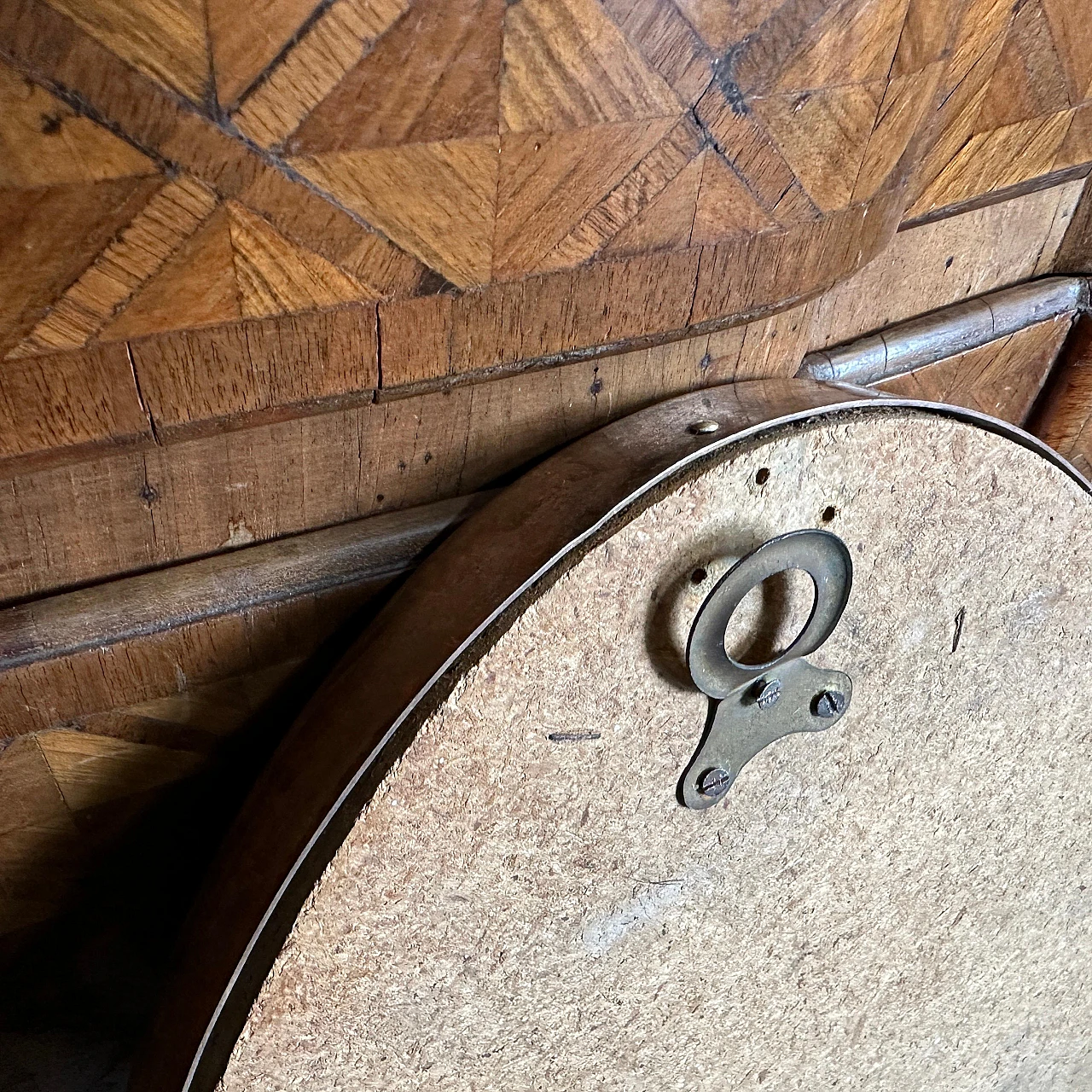 Specchio da parete ovale in ottone in stile Gio Ponti, anni '50 6