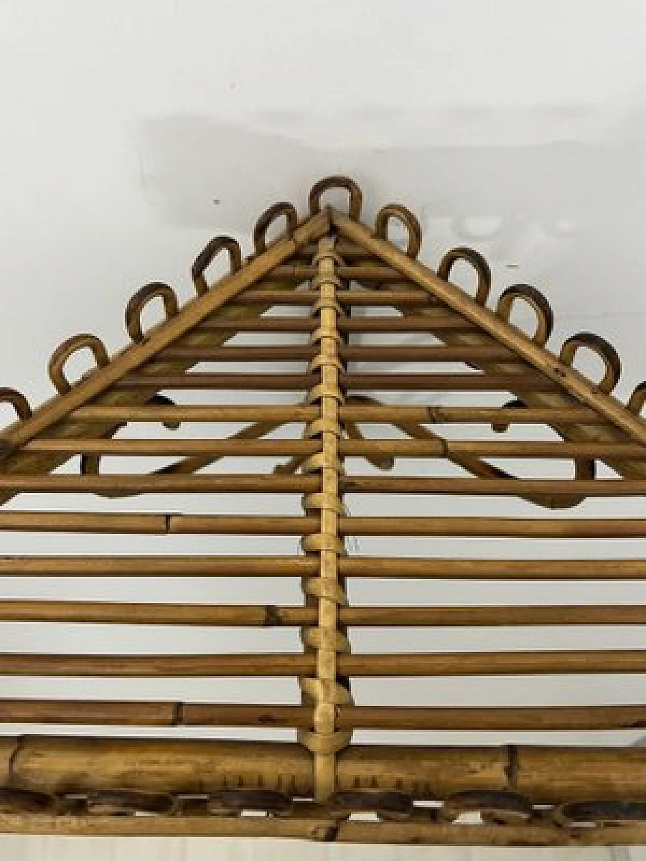 Wicker and bamboo shelf attributed to Franco Albini, 1960s 7