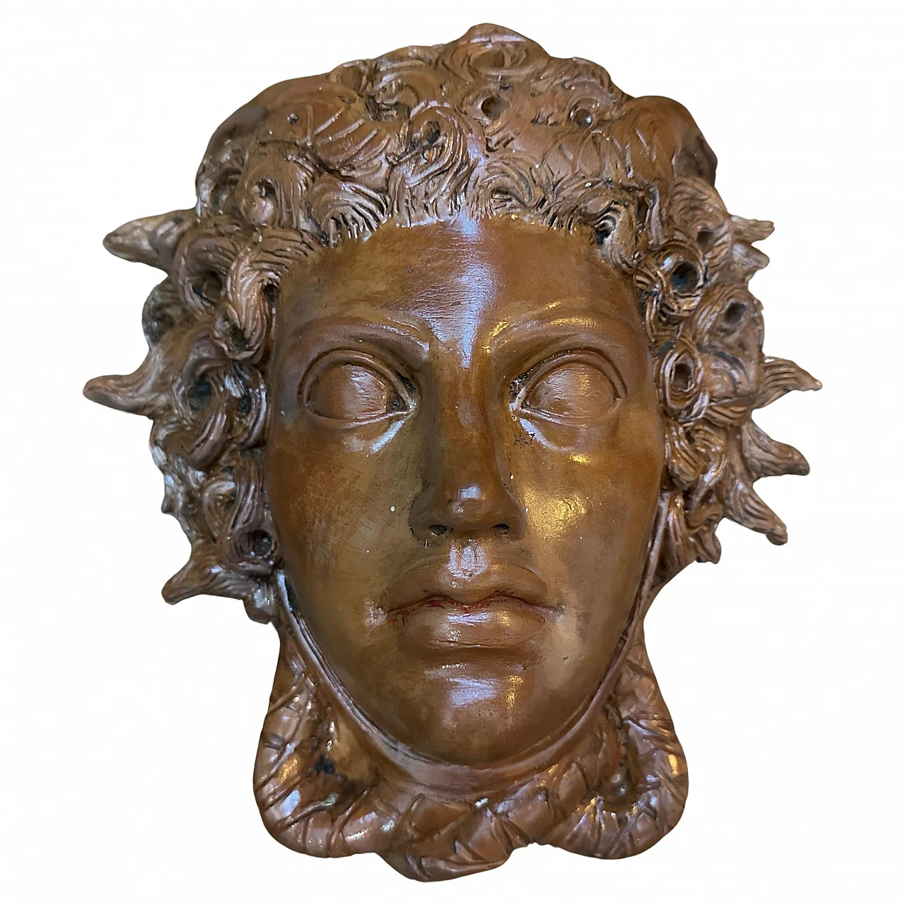 Testa di Medusa, scultura in terracotta, anni '30 2