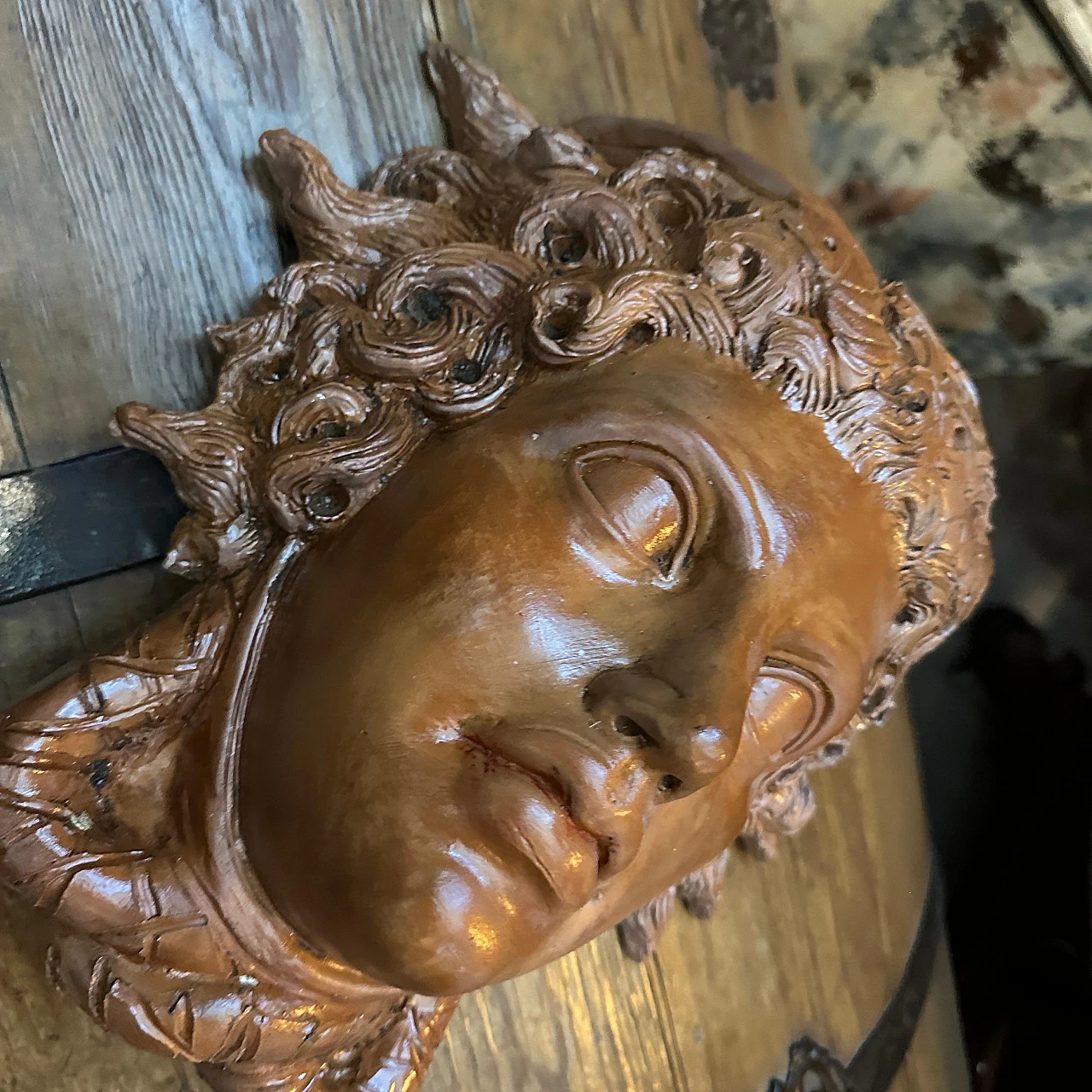 Testa di Medusa, scultura in terracotta, anni '30 4