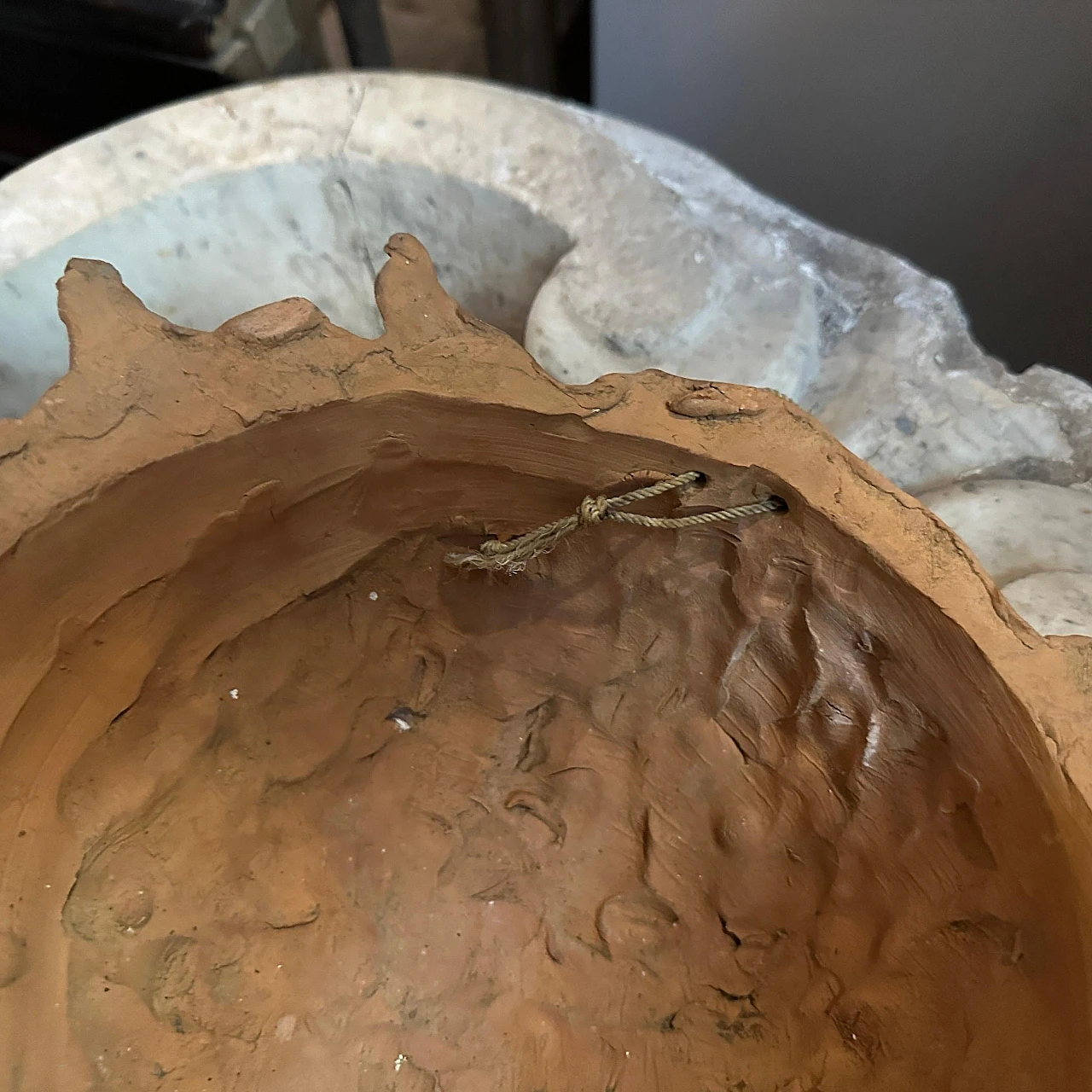 Testa di Medusa, scultura in terracotta, anni '30 6