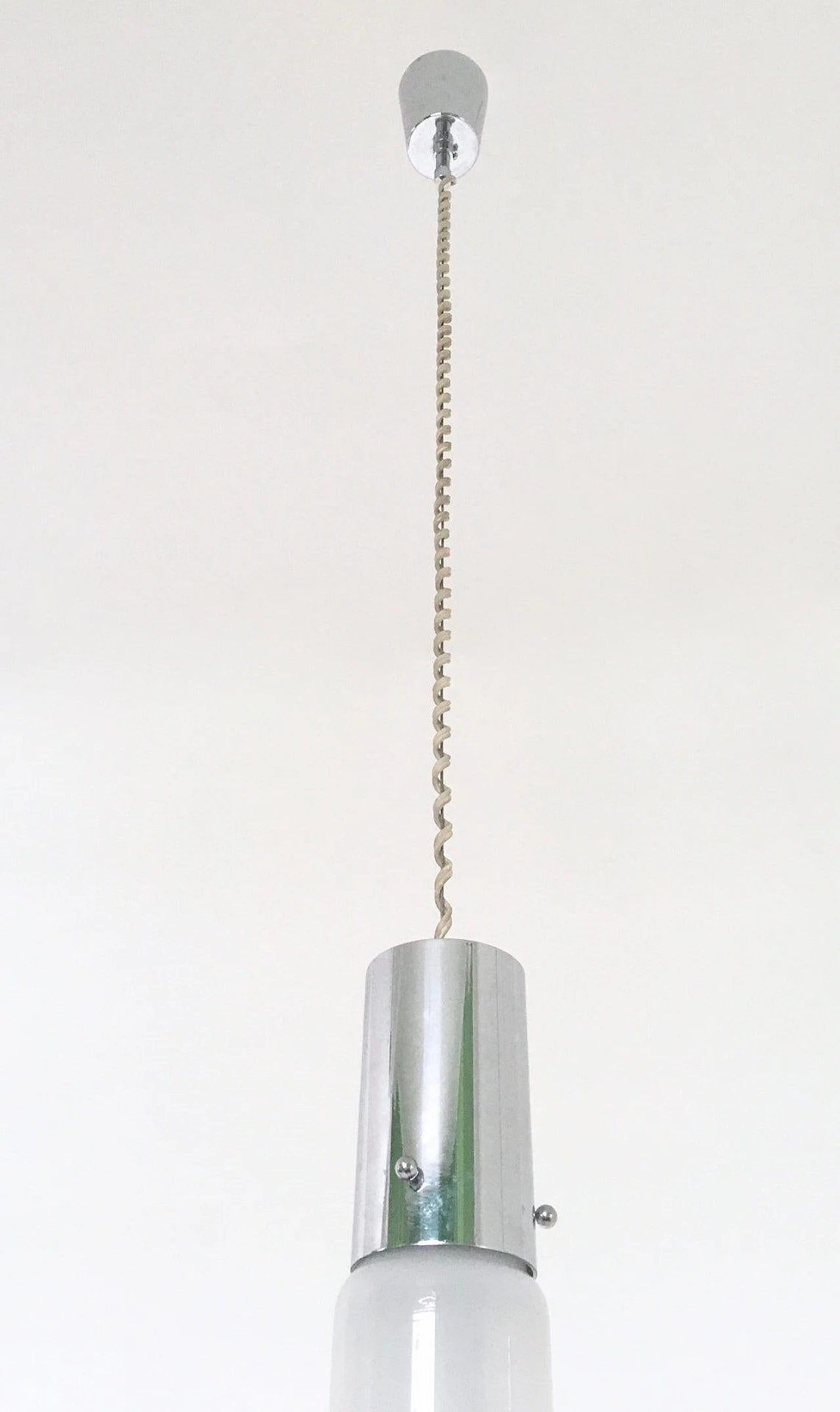 Pair of glass ceiling lamp attributed A.Pianon for Vistosi, 1960s 6