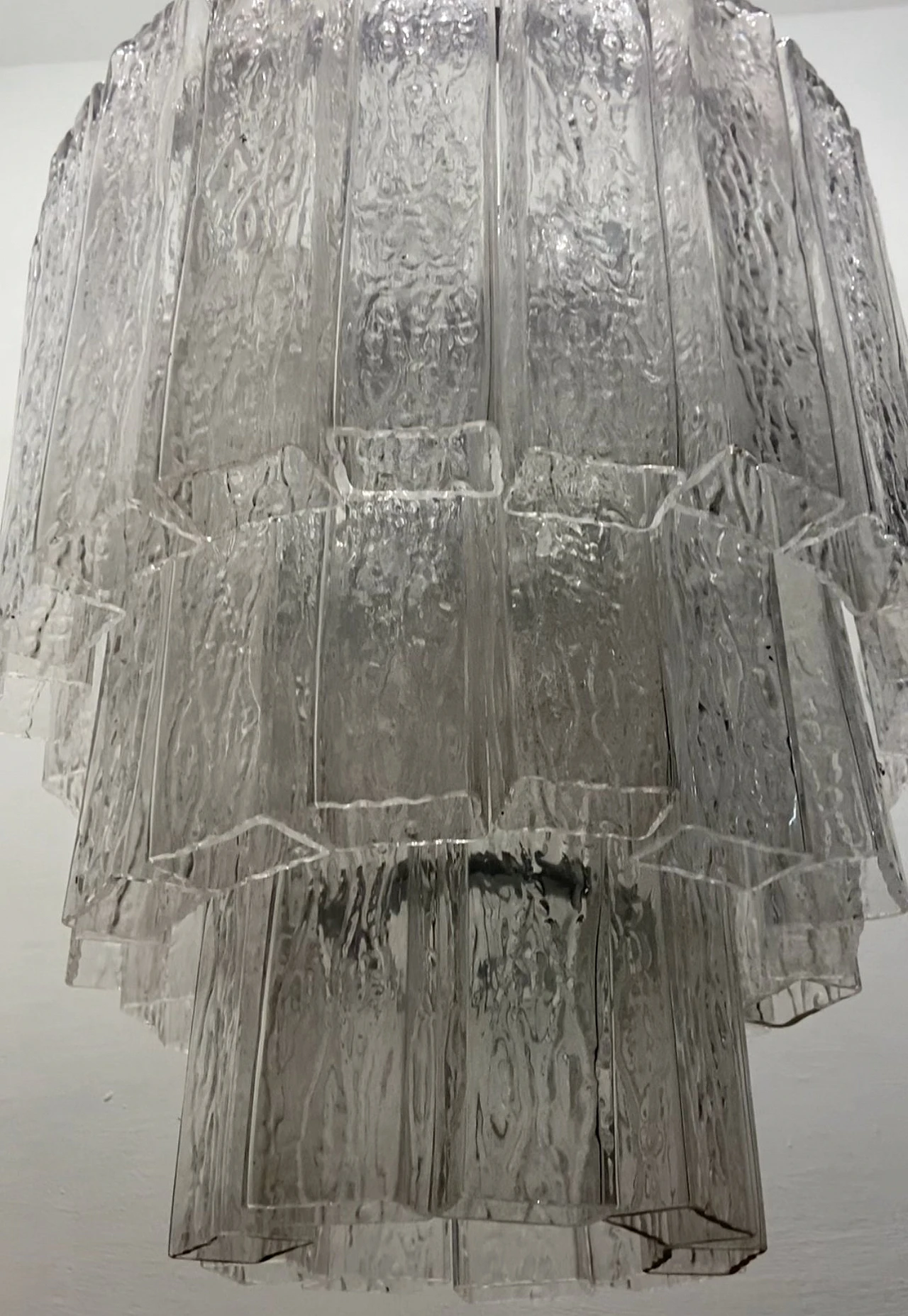 Lampadario a tubi in vetro di Murano di Zonca, anni '70 8