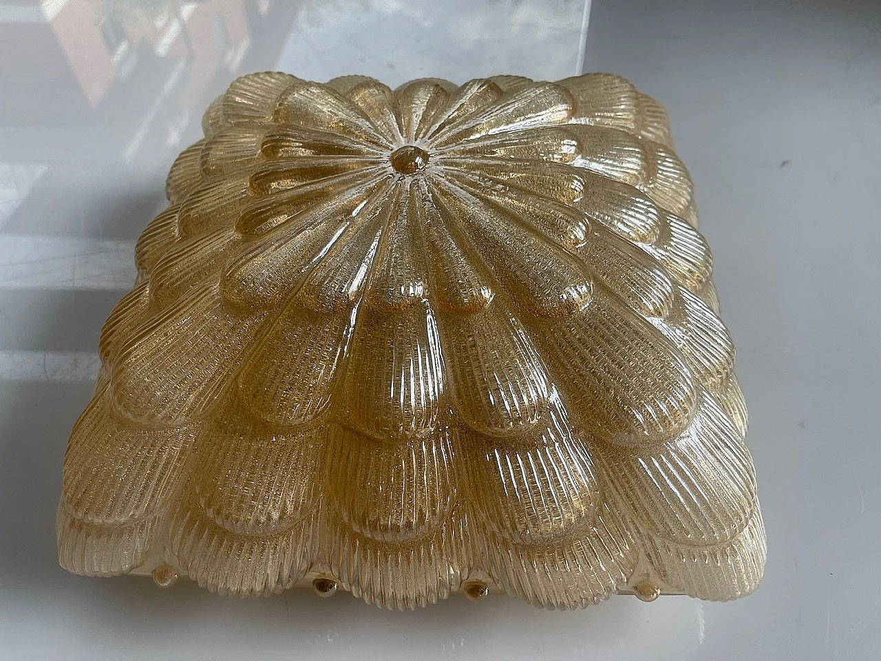 Pair of recessed Murano glass lamps by Staff, 1970s 2