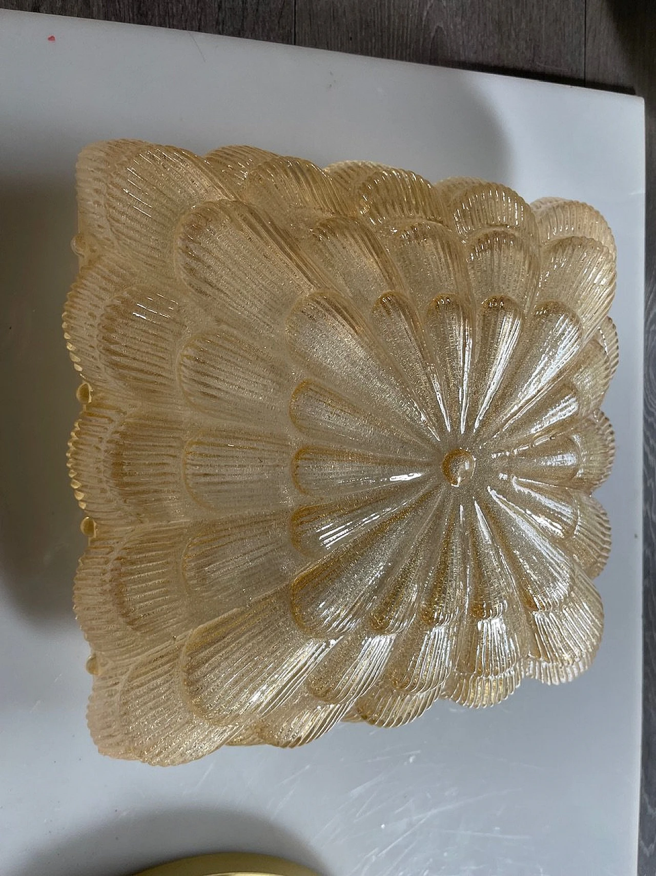 Pair of recessed Murano glass lamps by Staff, 1970s 4
