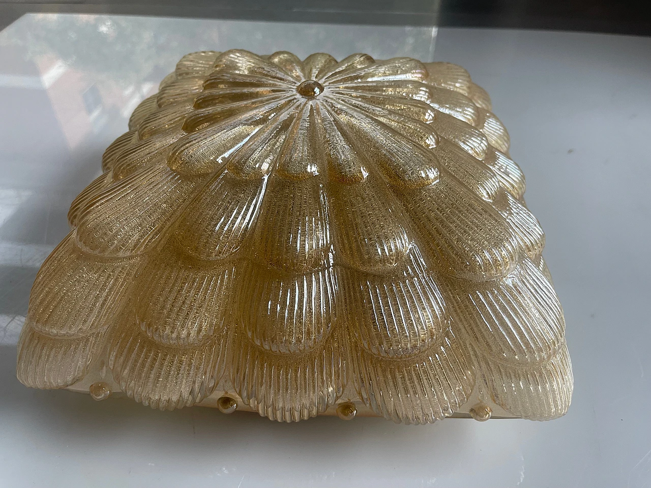 Pair of recessed Murano glass lamps by Staff, 1970s 7