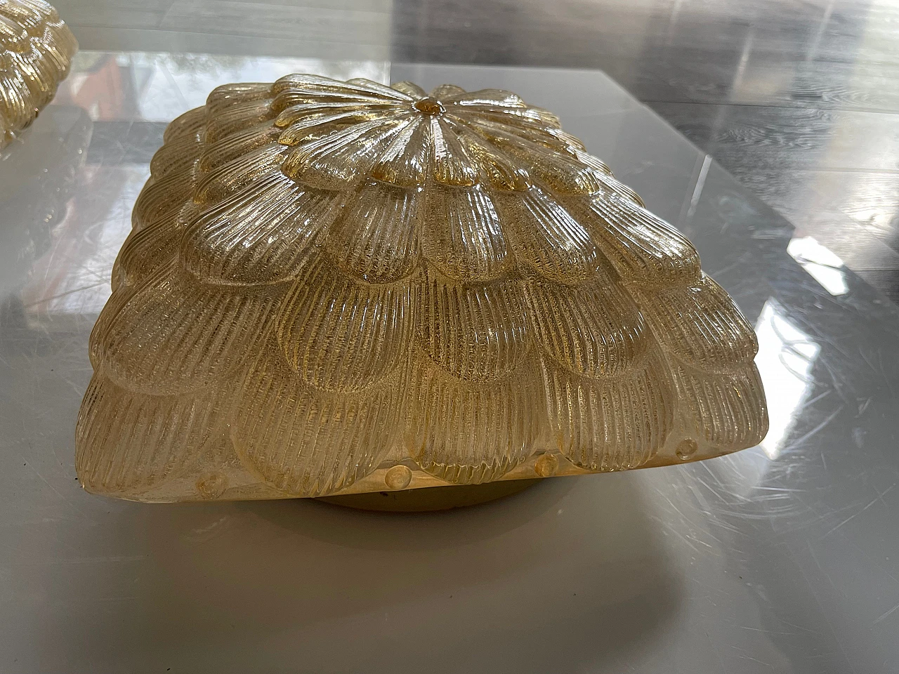 Pair of recessed Murano glass lamps by Staff, 1970s 8