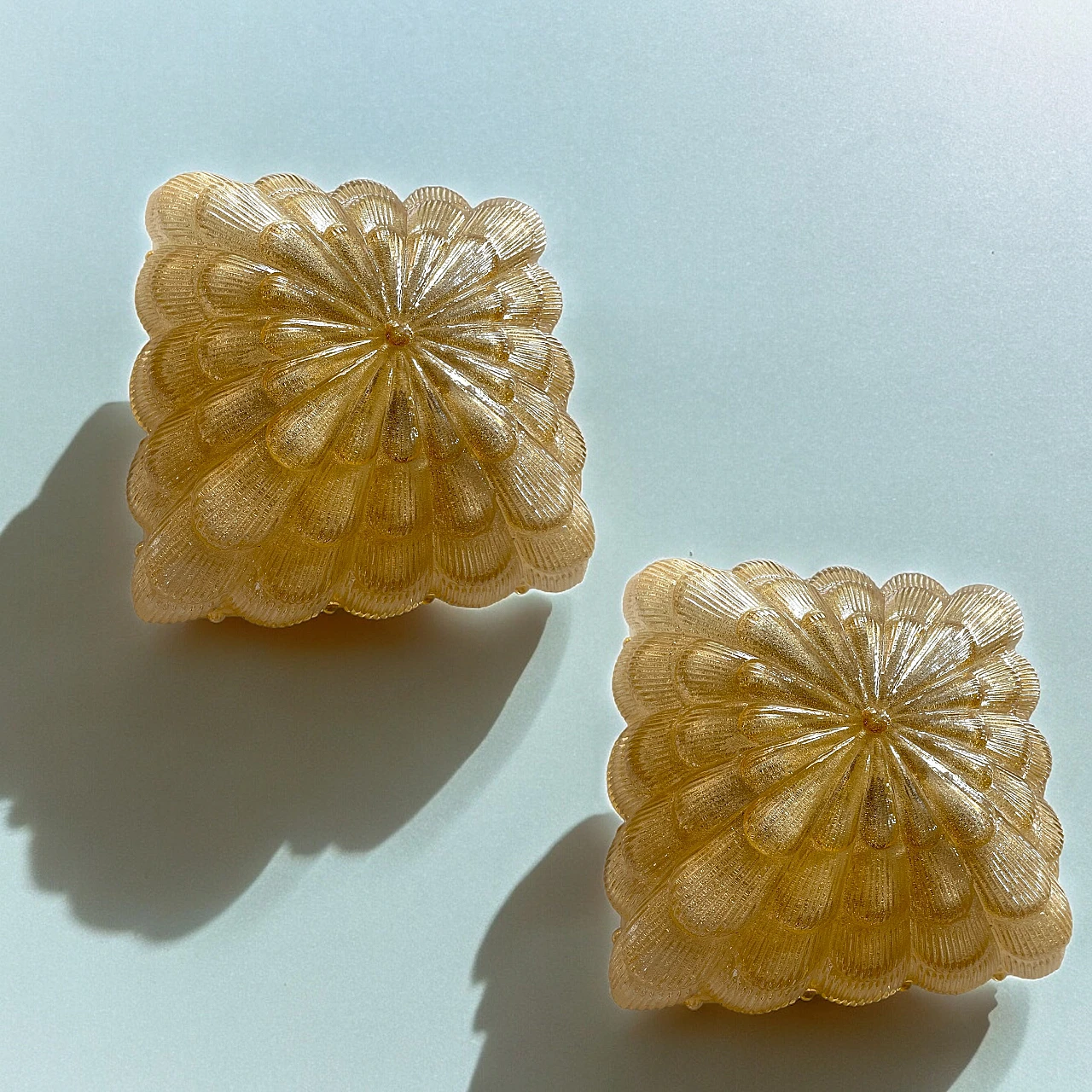 Pair of recessed Murano glass lamps by Staff, 1970s 12