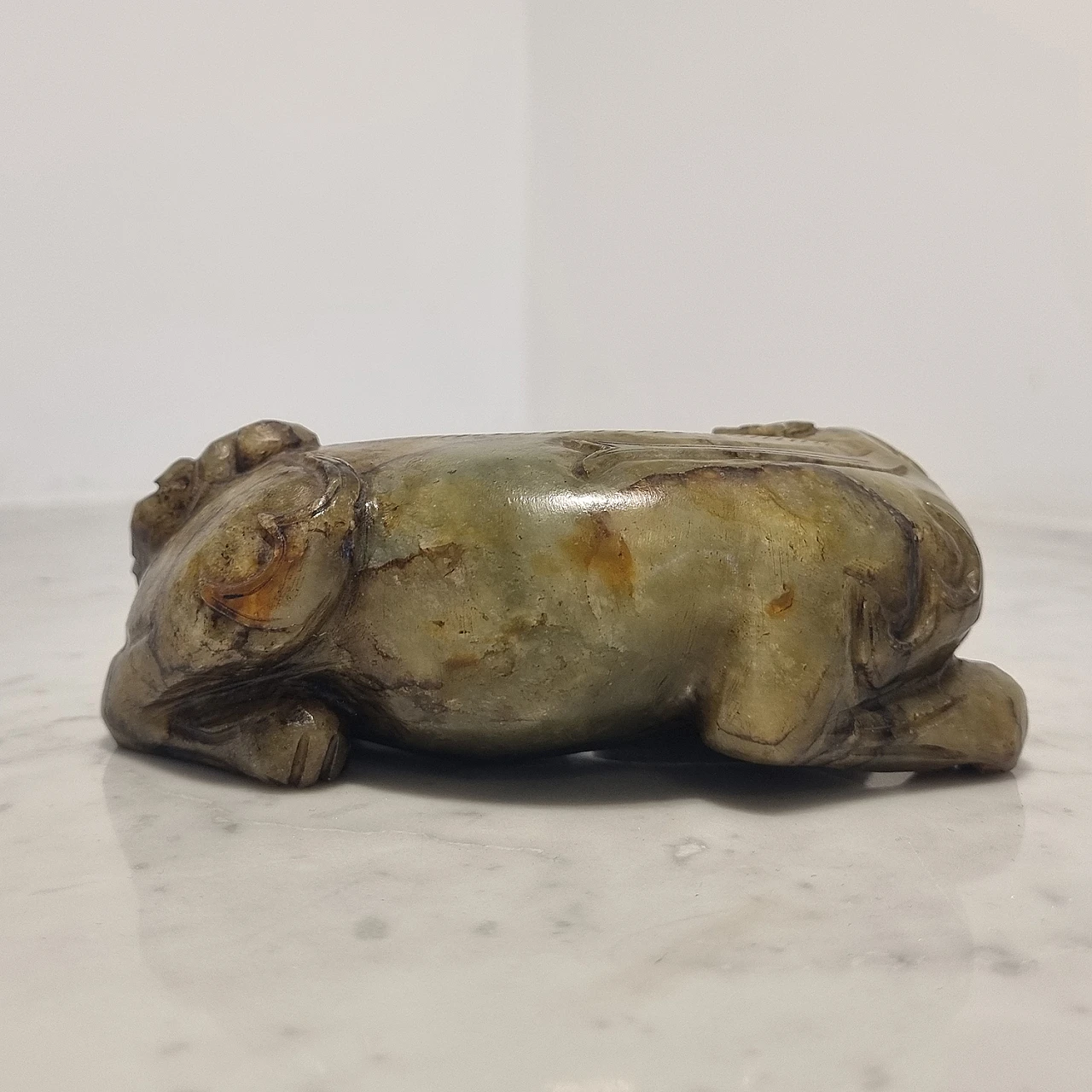 Scultura in giada di cane Fo, anni '30 6