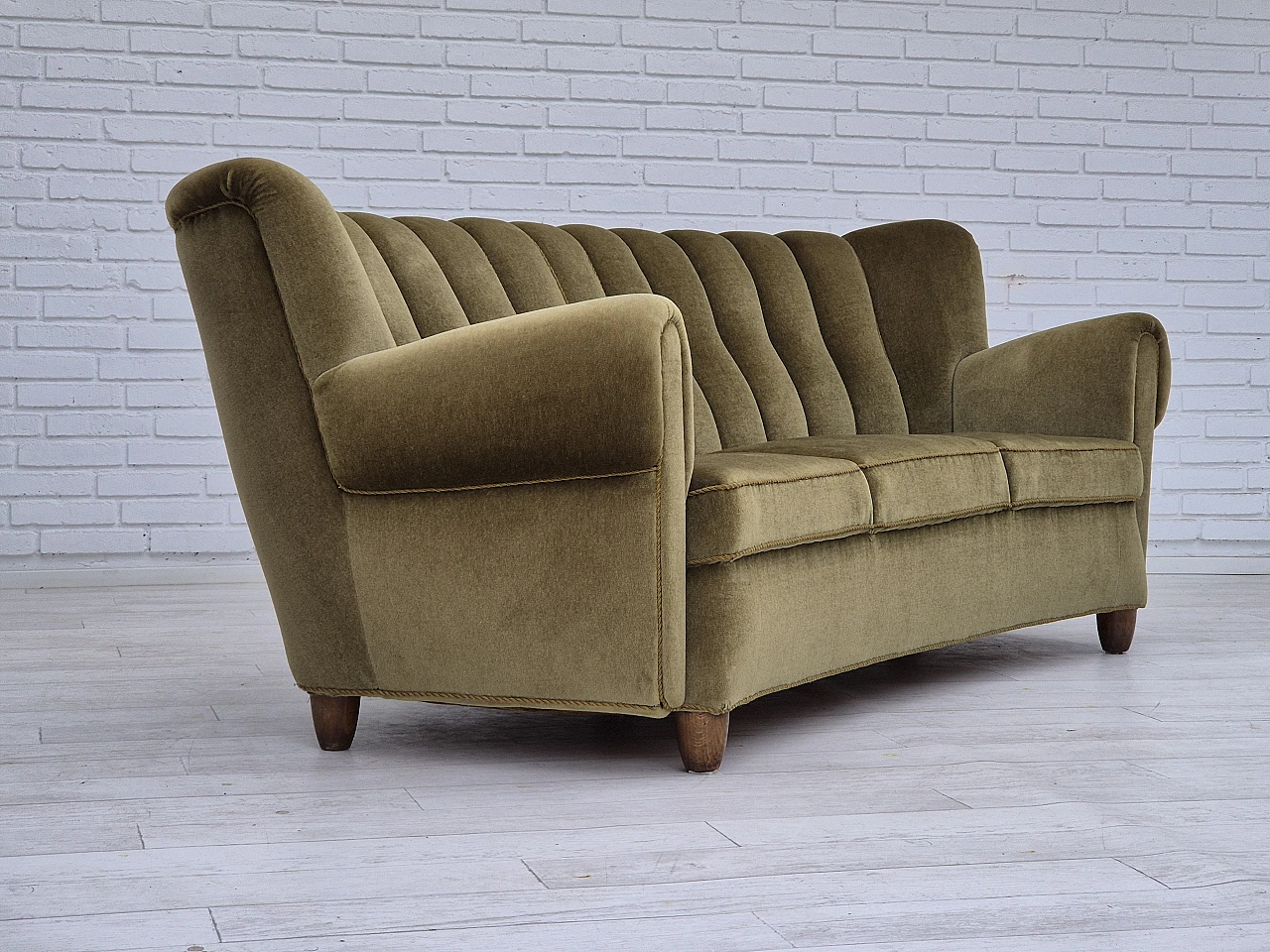 Danish three-seater Banana sofa by Central Møbler Odense, 1960s 1