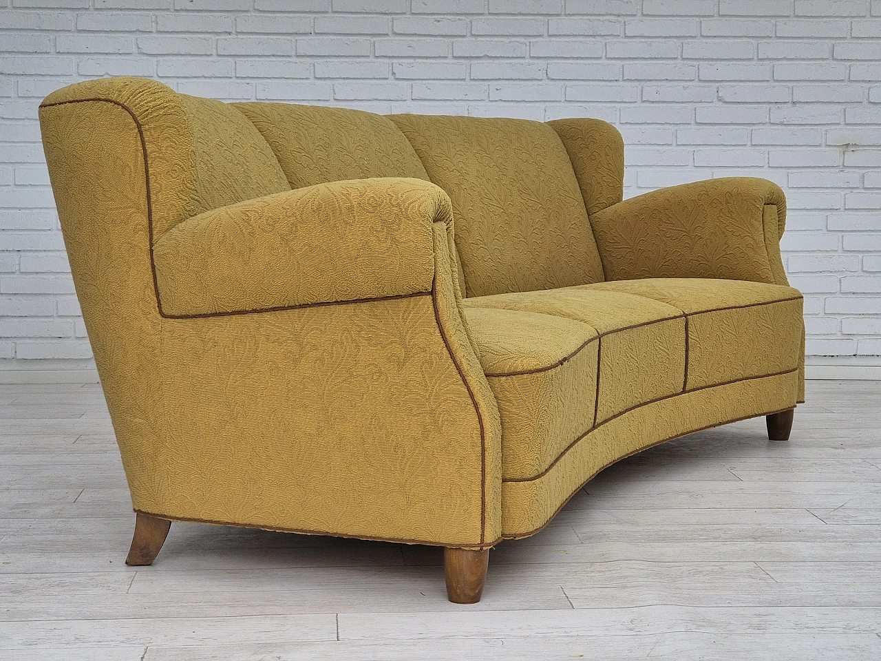 Danish three-seater Banana sofa by Edmund Jørgensen, 1960s 1