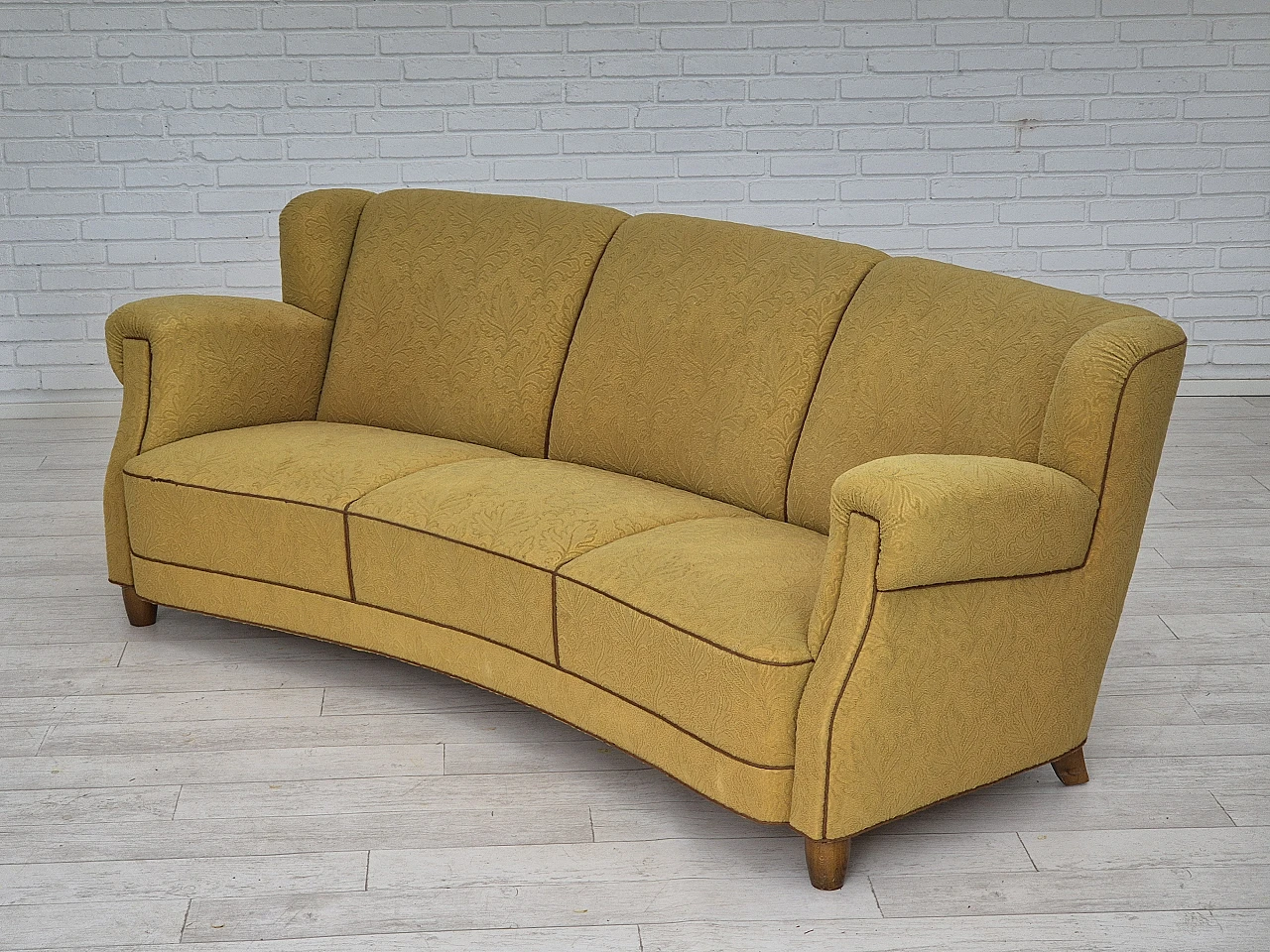 Danish three-seater Banana sofa by Edmund Jørgensen, 1960s 9