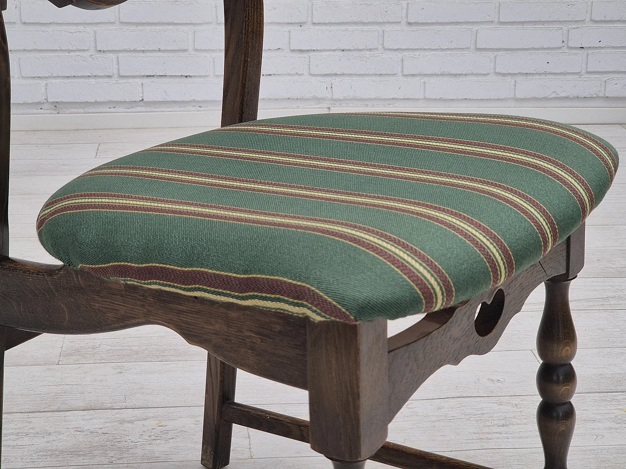 4 Sedie da pranzo danesi in legno di quercia, anni '70 7