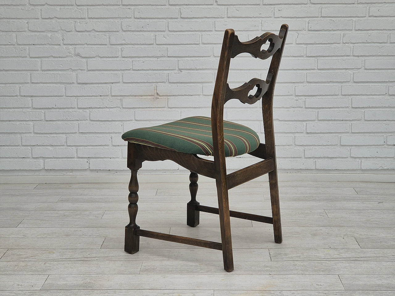 4 Sedie da pranzo danesi in legno di quercia, anni '70 13